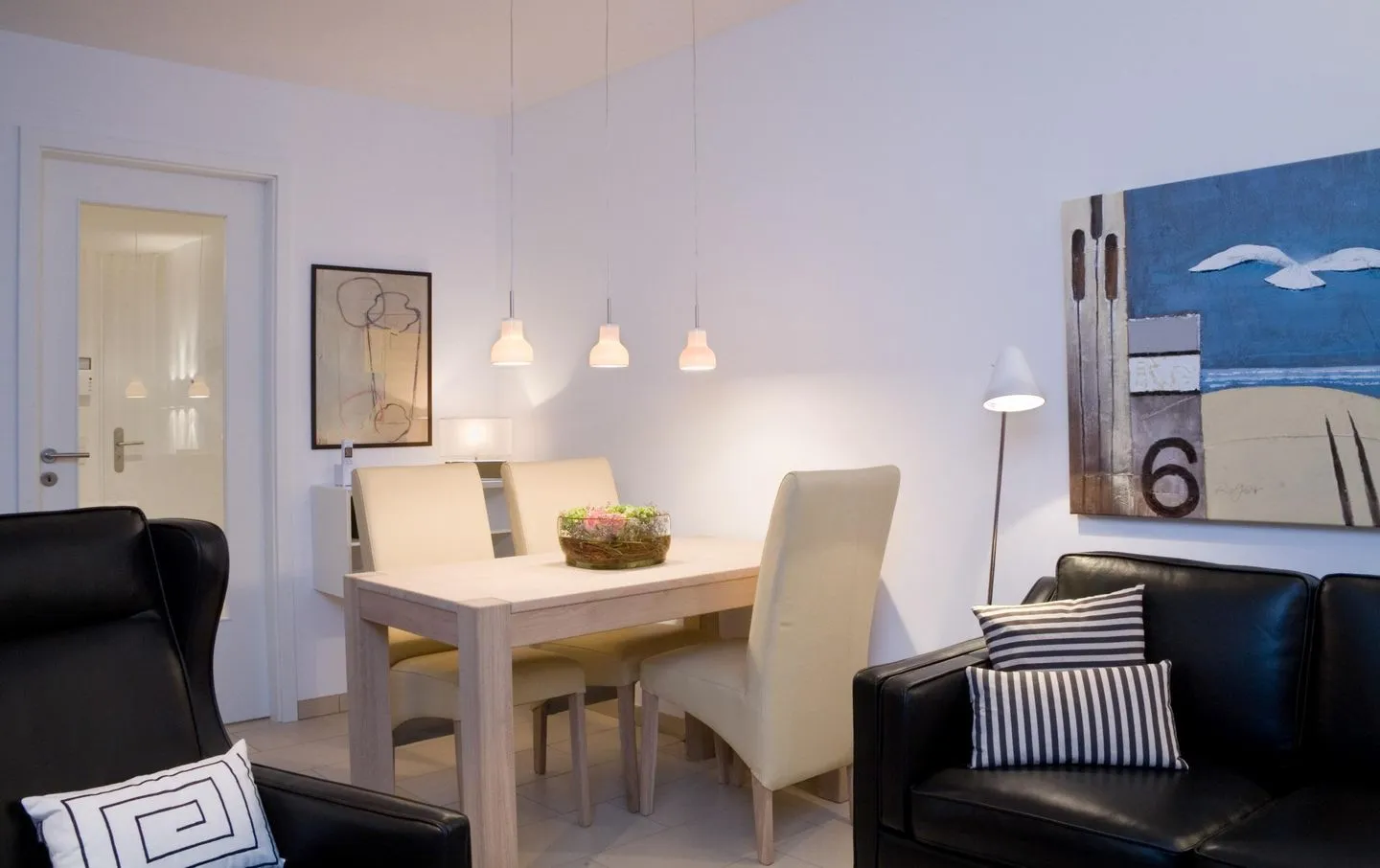 Amrumer Welle Ferienwohnung „Aalto" Wittdün auf Amrum - Essbereich in der Ferienwohnung Aalto in Wittdün auf Amrum