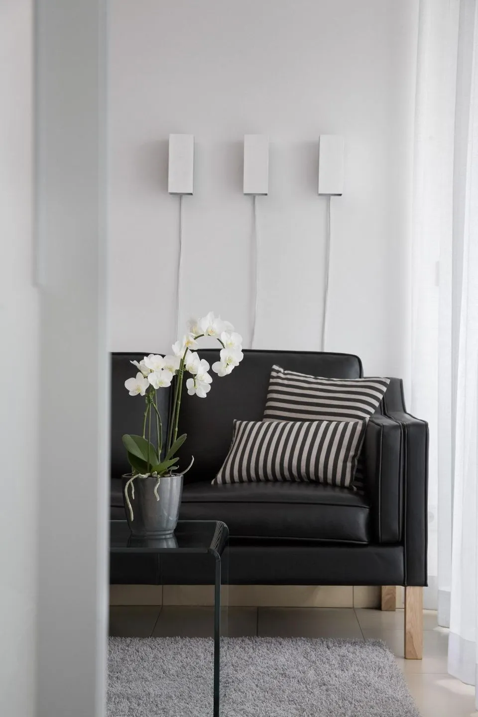 Amrumer Welle Ferienwohnung „Aalto" Wittdün auf Amrum - Sofa Ferienwohnung Aalto in Wittdün auf Amrum