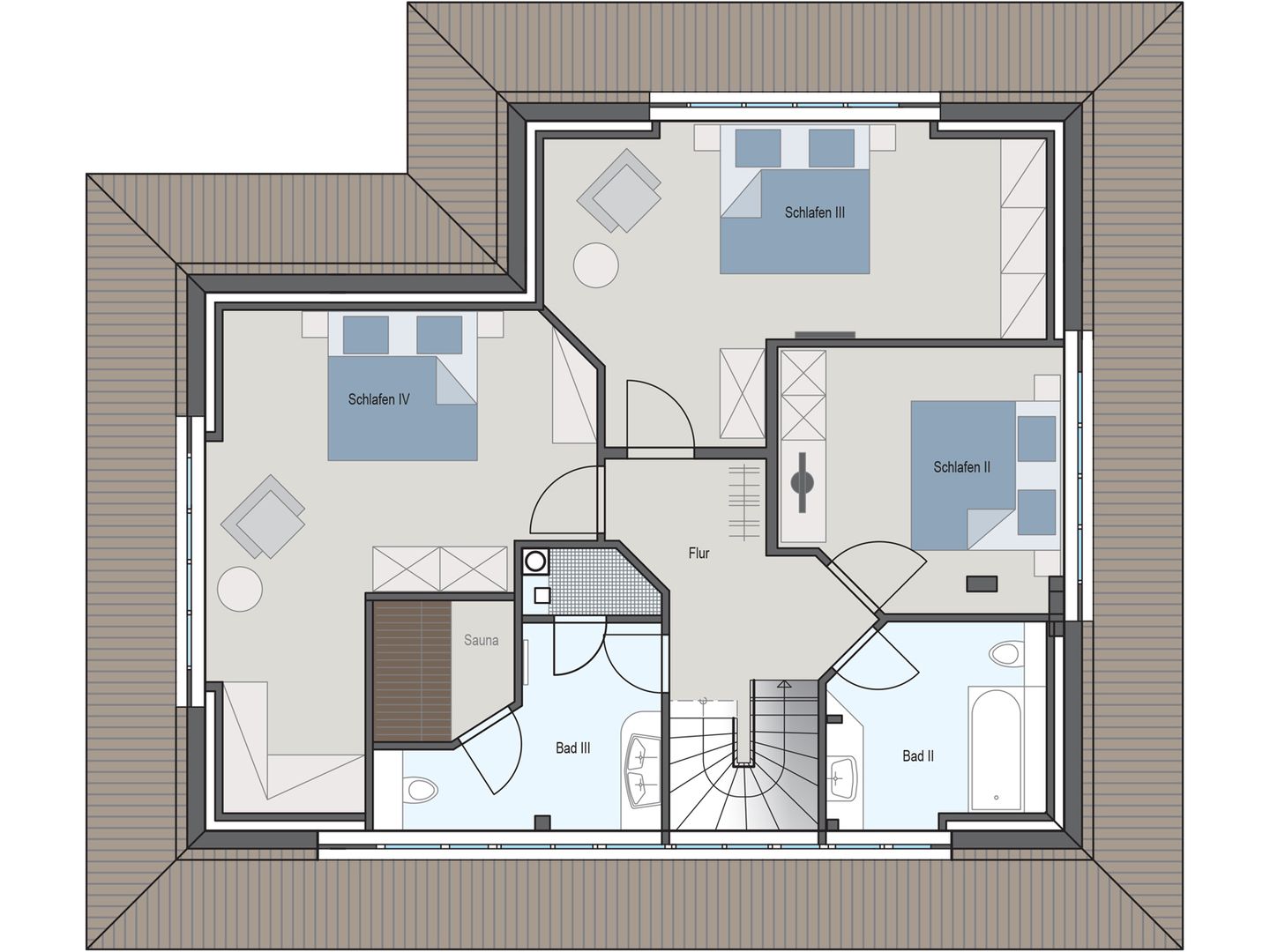  Ferienhaus Graukranich 41 Fuhlendorf - Obergeschoss
