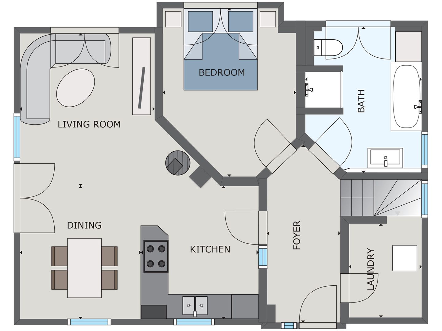  Ferienhaus Haubenlerche 14 Fuhlendorf - Grundriss