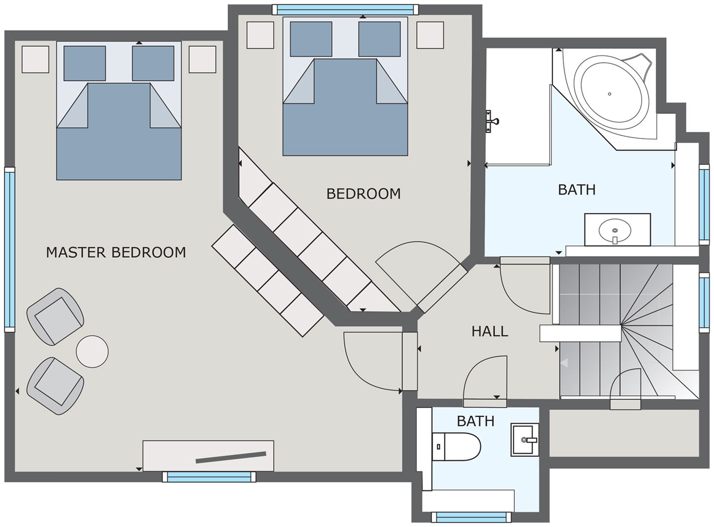  Ferienhaus Haubenlerche 20 Fuhlendorf - Grundriss