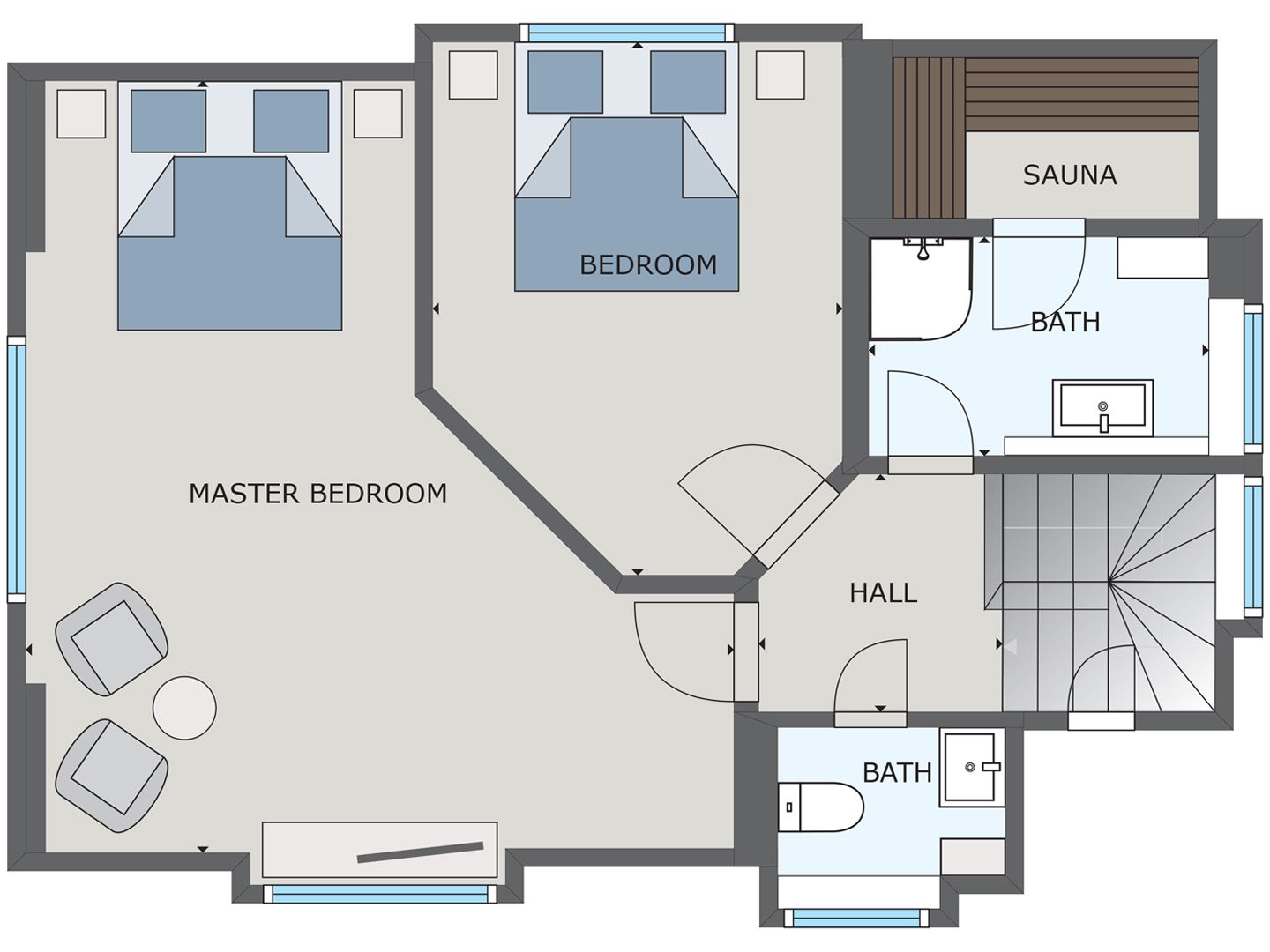  Ferienhaus Haubenlerche 32 Fuhlendorf - Grundriss