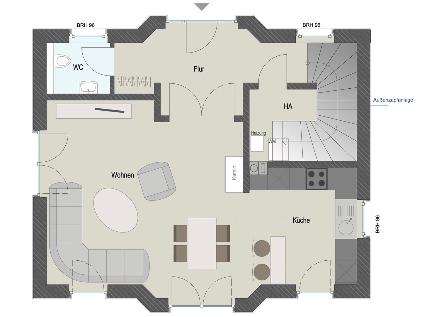  Ferienhaus Seeadler 3 Fuhlendorf - Grundriss