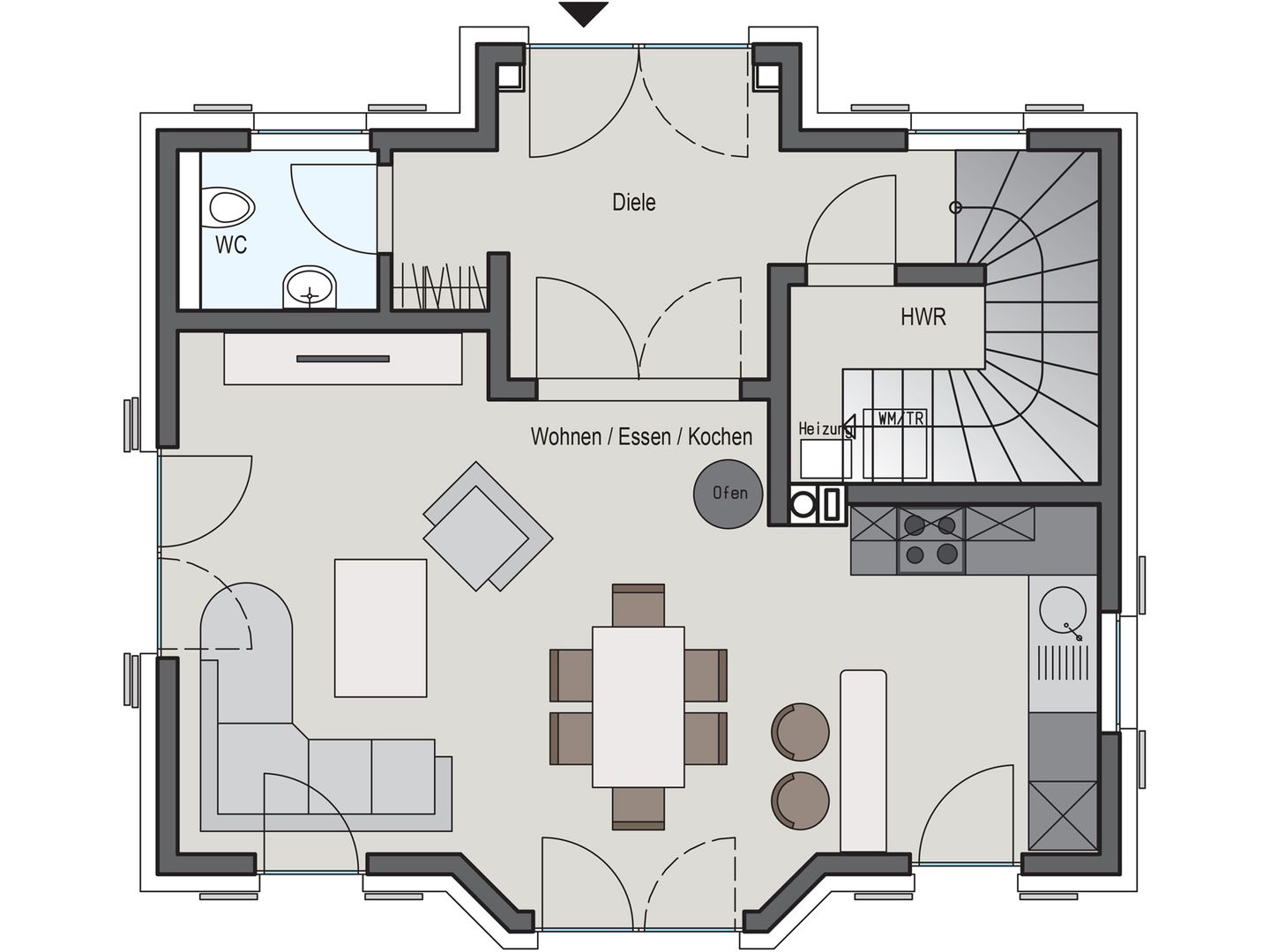  Ferienhaus Seeschwalbe 44 Fuhlendorf - Grundriss