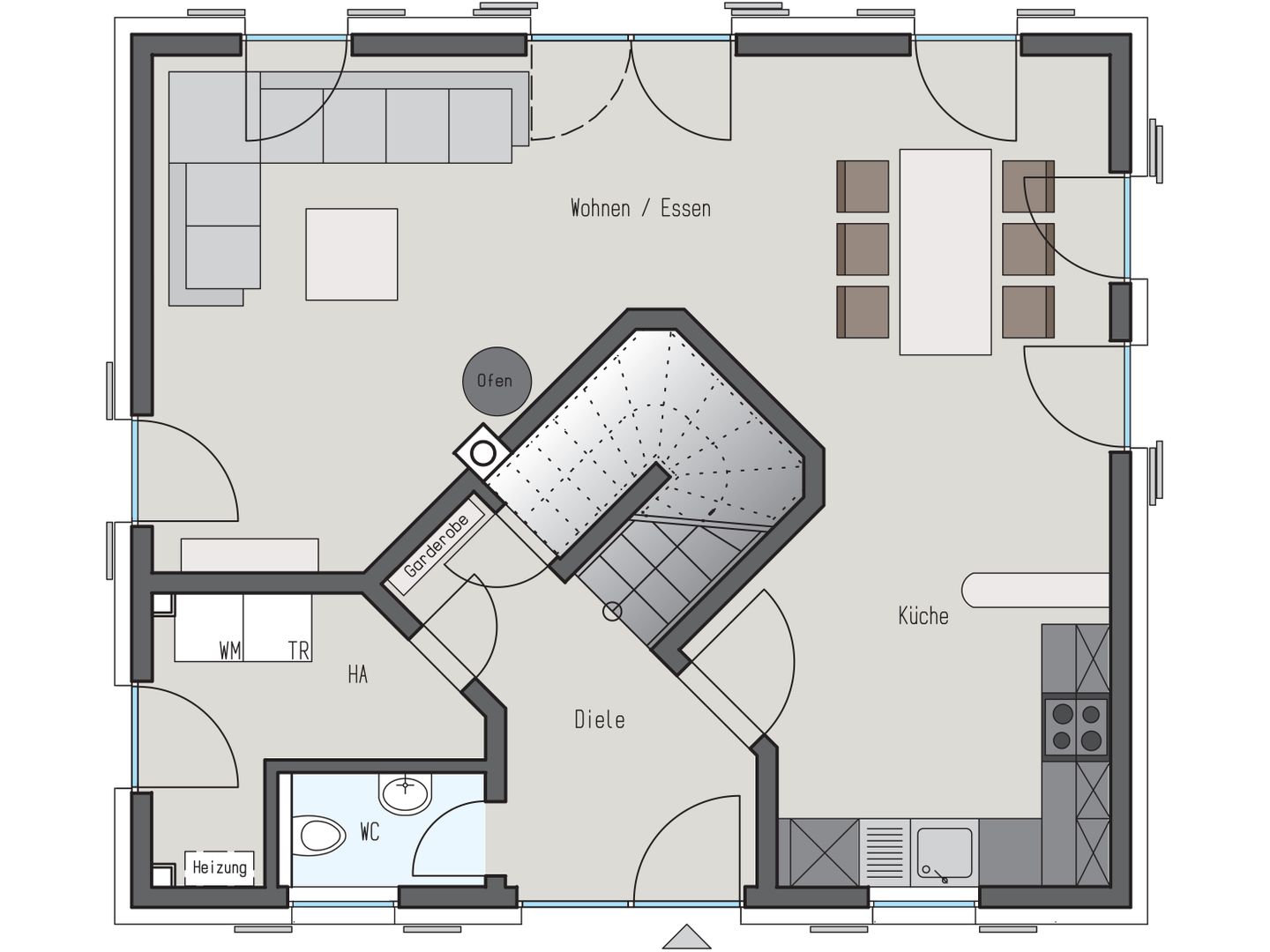  Ferienhaus Schilfrohrsänger 31 Fuhlendorf - Grundriss