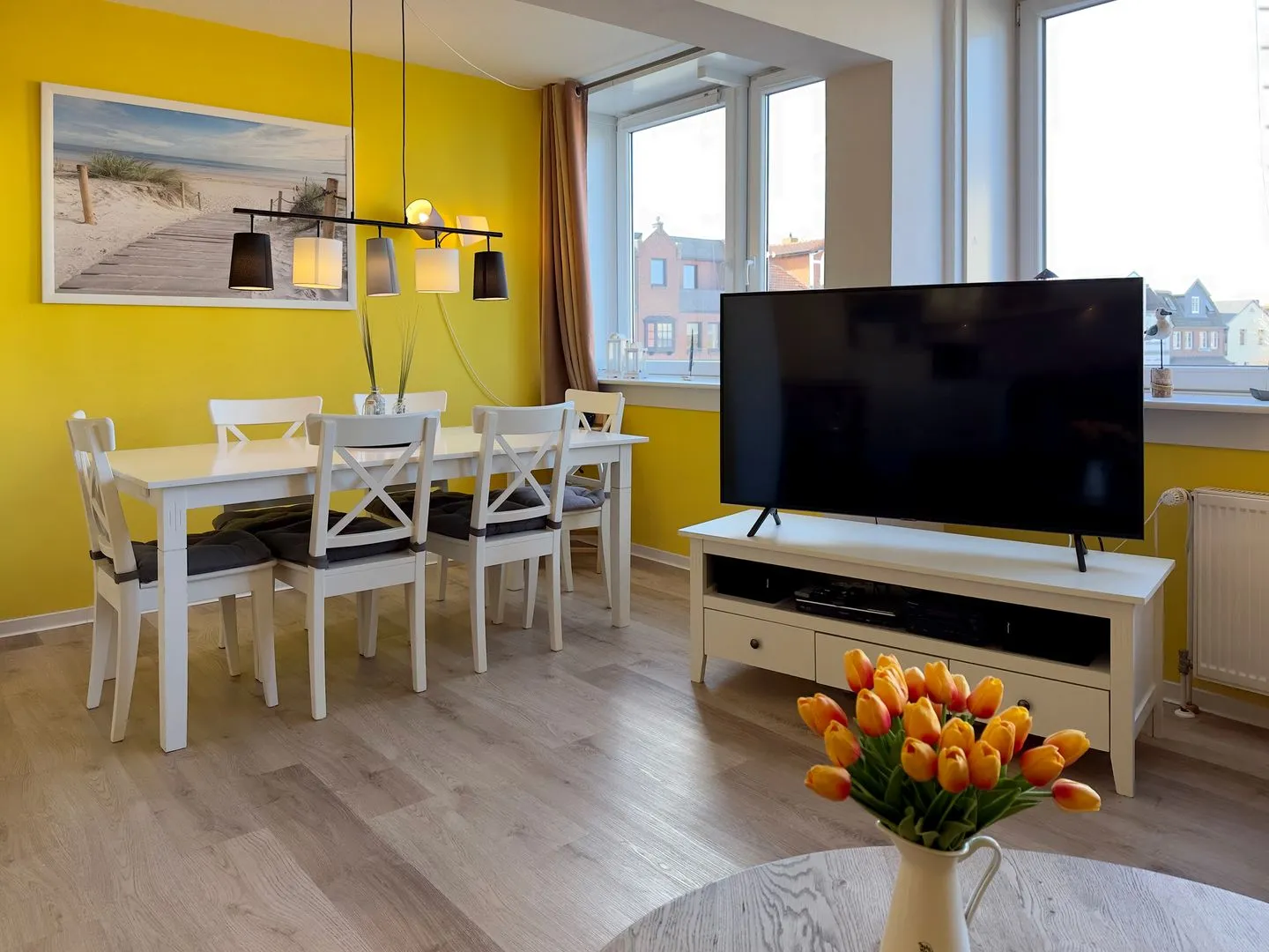 Haus Nordenlicht Ferienwohnung „Willkommen bei den Hartmanns" Wittdün auf Amrum - Essbereich der Ferienwohnung "Willkommen bei den Hartmanns" in Wittdün auf Amrum
