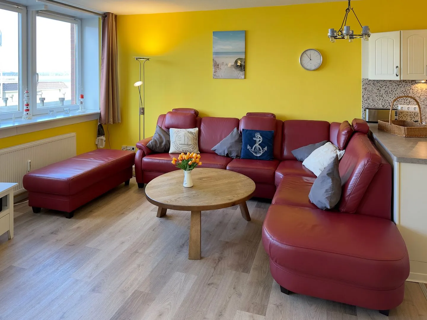 Haus Nordenlicht Ferienwohnung „Willkommen bei den Hartmanns" Wittdün auf Amrum - Wohnzimmer der Ferienwohnung "Willkommen bei den Hartmanns" in Wittdün auf Amrum