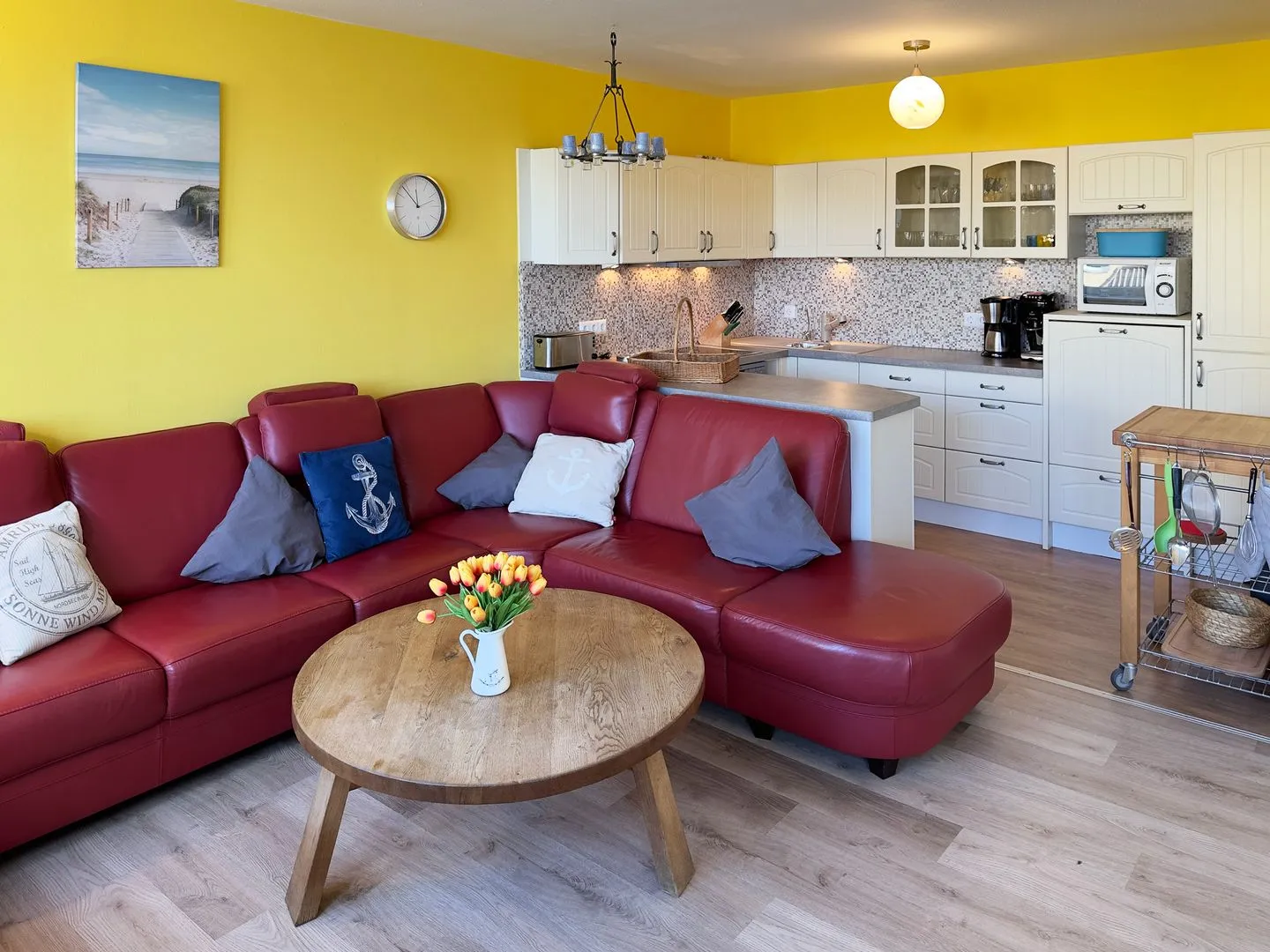 Haus Nordenlicht Ferienwohnung „Willkommen bei den Hartmanns" Wittdün auf Amrum - Wohnzimmer der Ferienwohnung "Willkommen bei den Hartmanns" in Wittdün auf Amrum