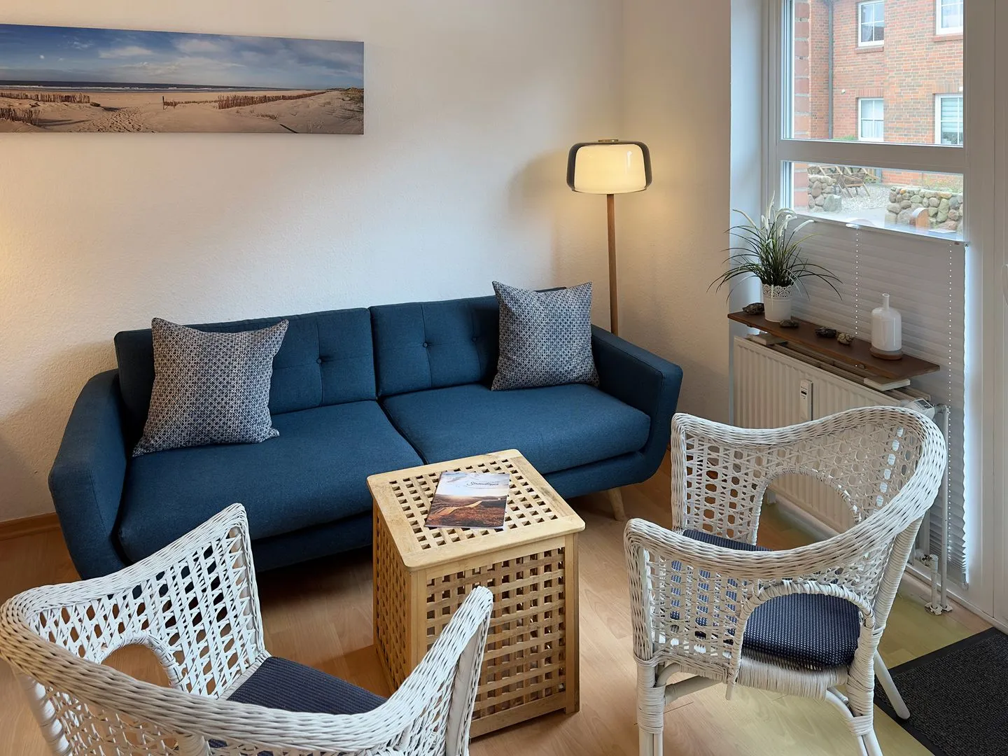 Huus Heverknob Ferienwohnung *Strandlöper* Wittdün auf Amrum - Wohnzimmer der Ferienwohnung Strandlöper in Wittdün auf Amrum