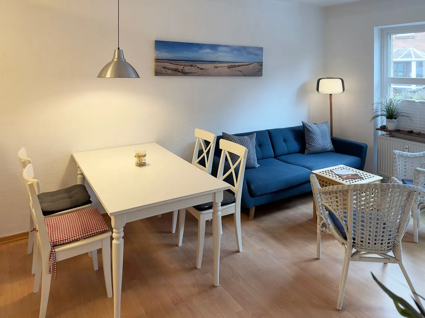 Huus Heverknob Ferienwohnung *Strandlöper* Wittdün auf Amrum - Wohnzimmer der Ferienwohnung Strandlöper in Wittdün auf Amrum