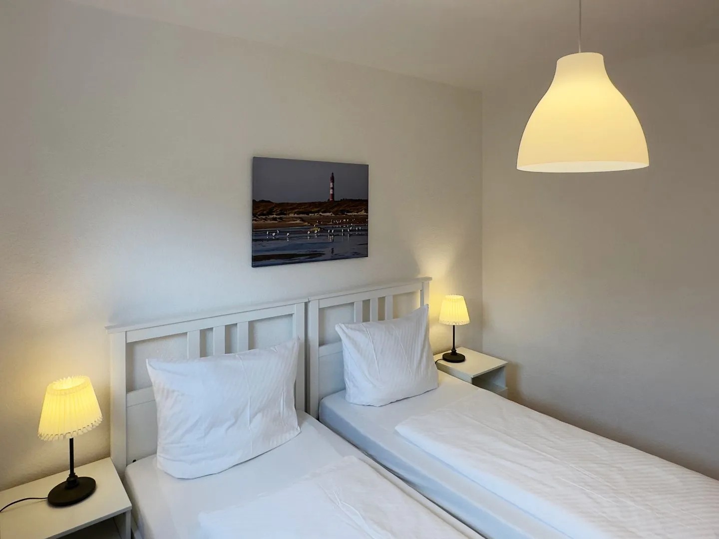 Huus Heverknob Ferienwohnung *Strandlöper* Wittdün auf Amrum - Schlafzimmer der Ferienwohnung Strandlöper in Wittdün auf Amrum