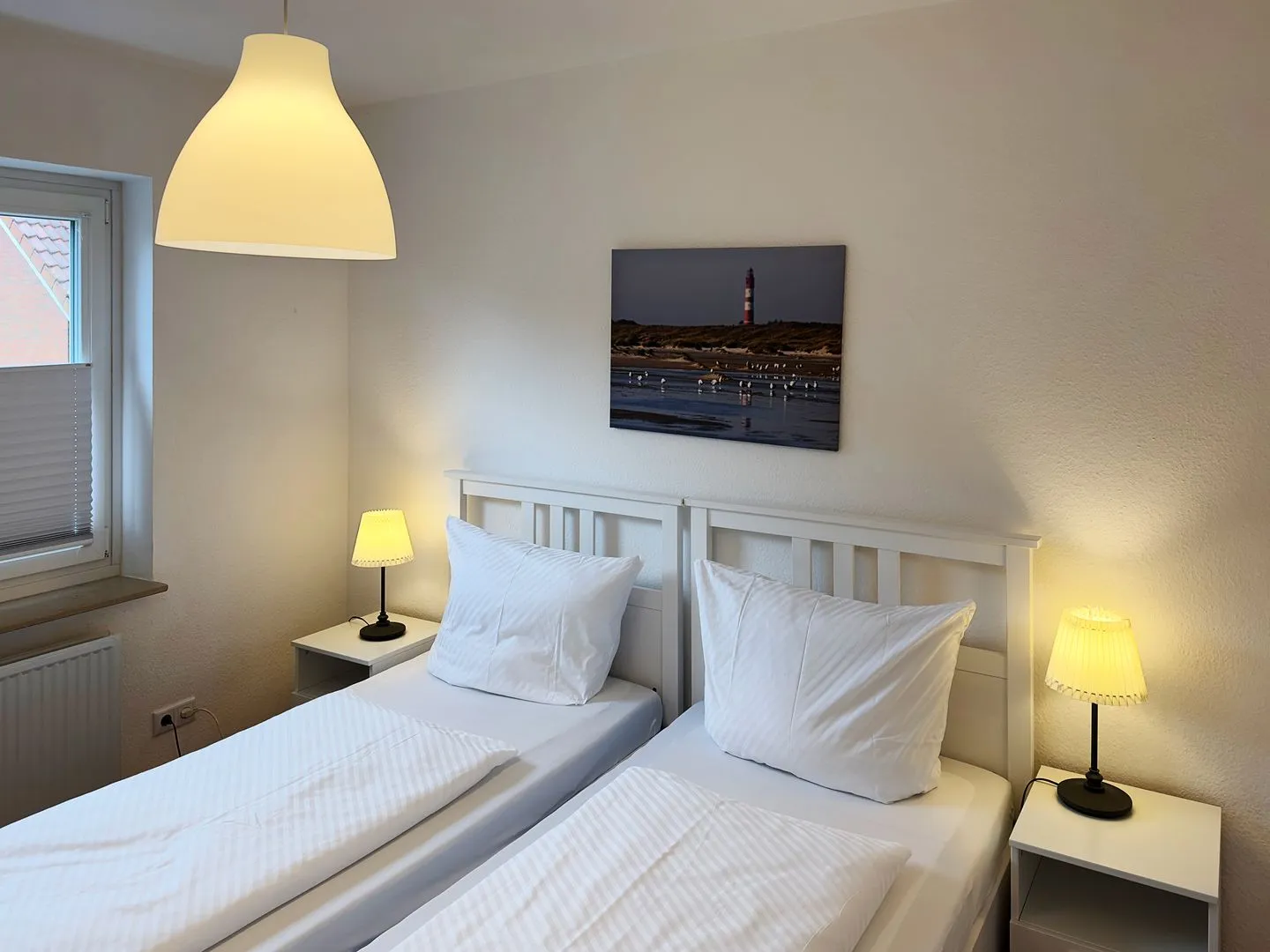 Huus Heverknob Ferienwohnung *Strandlöper* Wittdün auf Amrum - Schlafzimmer der Ferienwohnung Strandlöper in Wittdün auf Amrum