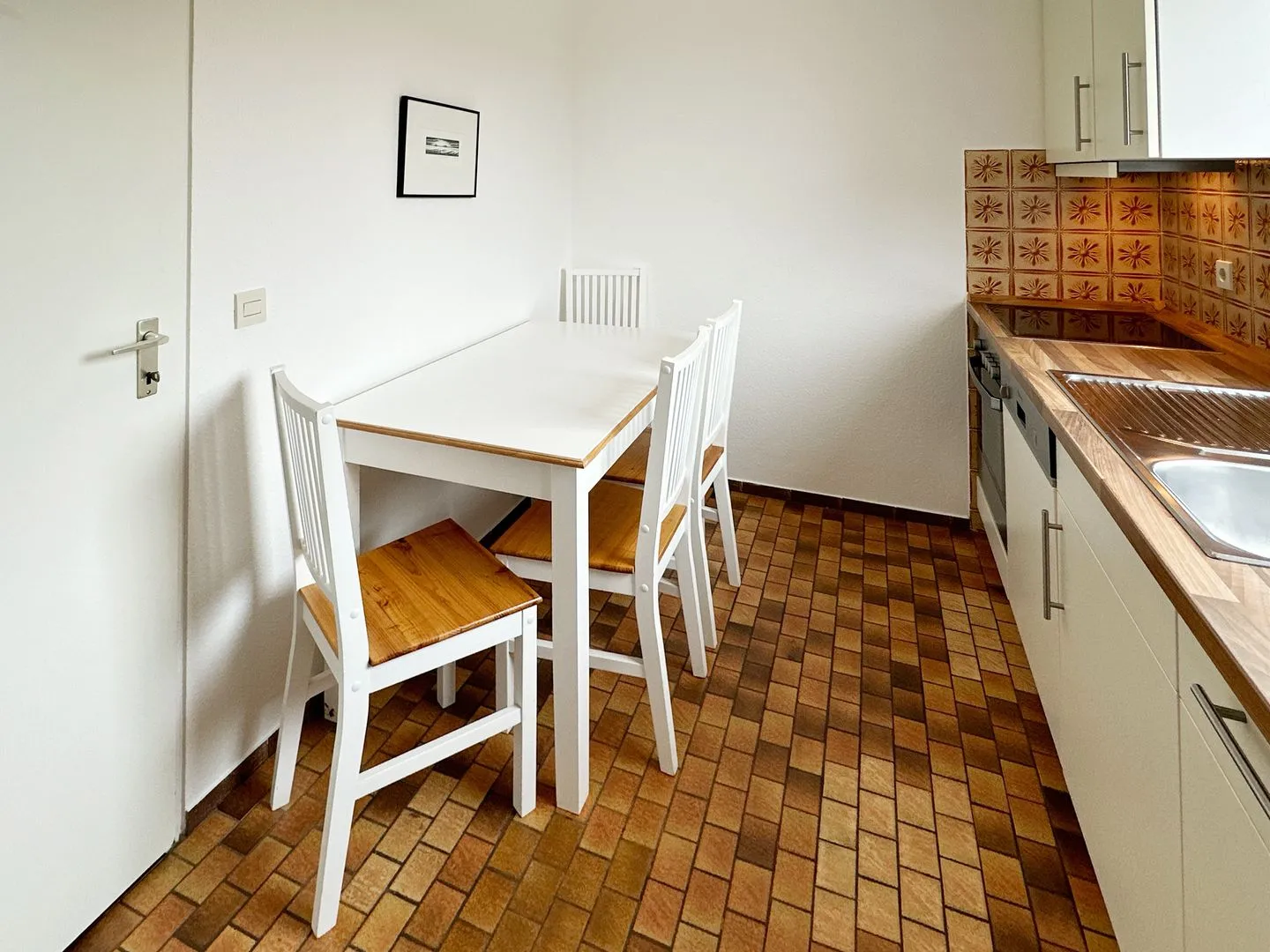 Haus Nordenlicht Ferienwohnung „Dr. Buchholtz" Wittdün auf Amrum - Küche der Ferienwohnung Buchholtz in Wittdün auf Amrum