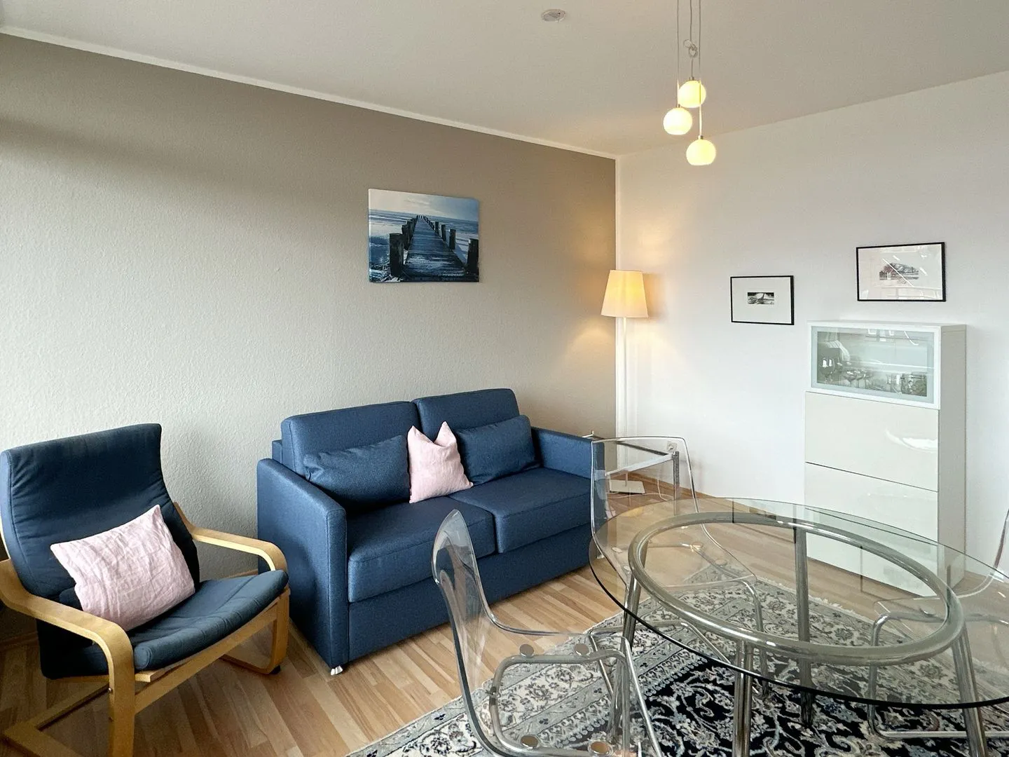 Haus Nordenlicht Ferienwohnung „Dr. Buchholtz" Wittdün auf Amrum - Wohnzimmer der Ferienwohnung Buchholtz in Wittdün auf Amrum