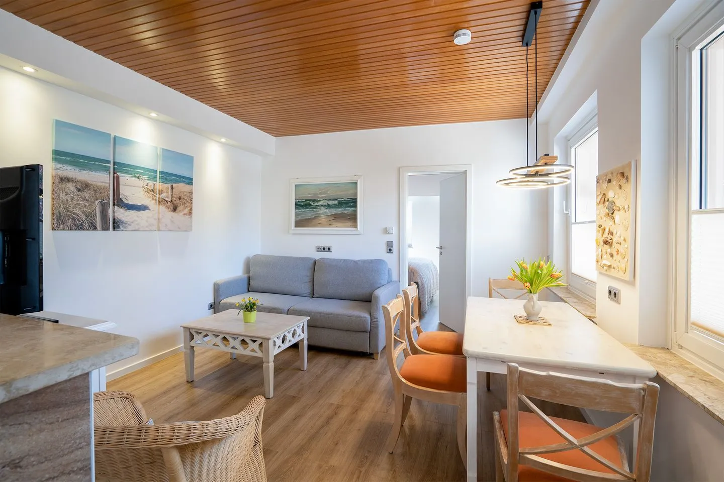 (STR85a) Ferienwohnung "Strandleben" Niendorf - Wohnzimmer