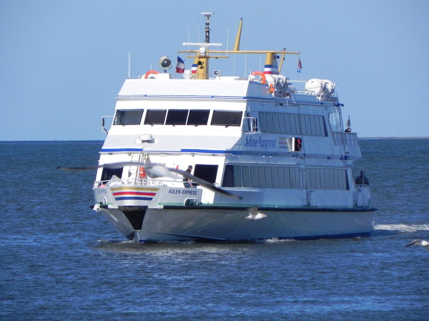 MS Adler Express im Wattenmeer unterwegs