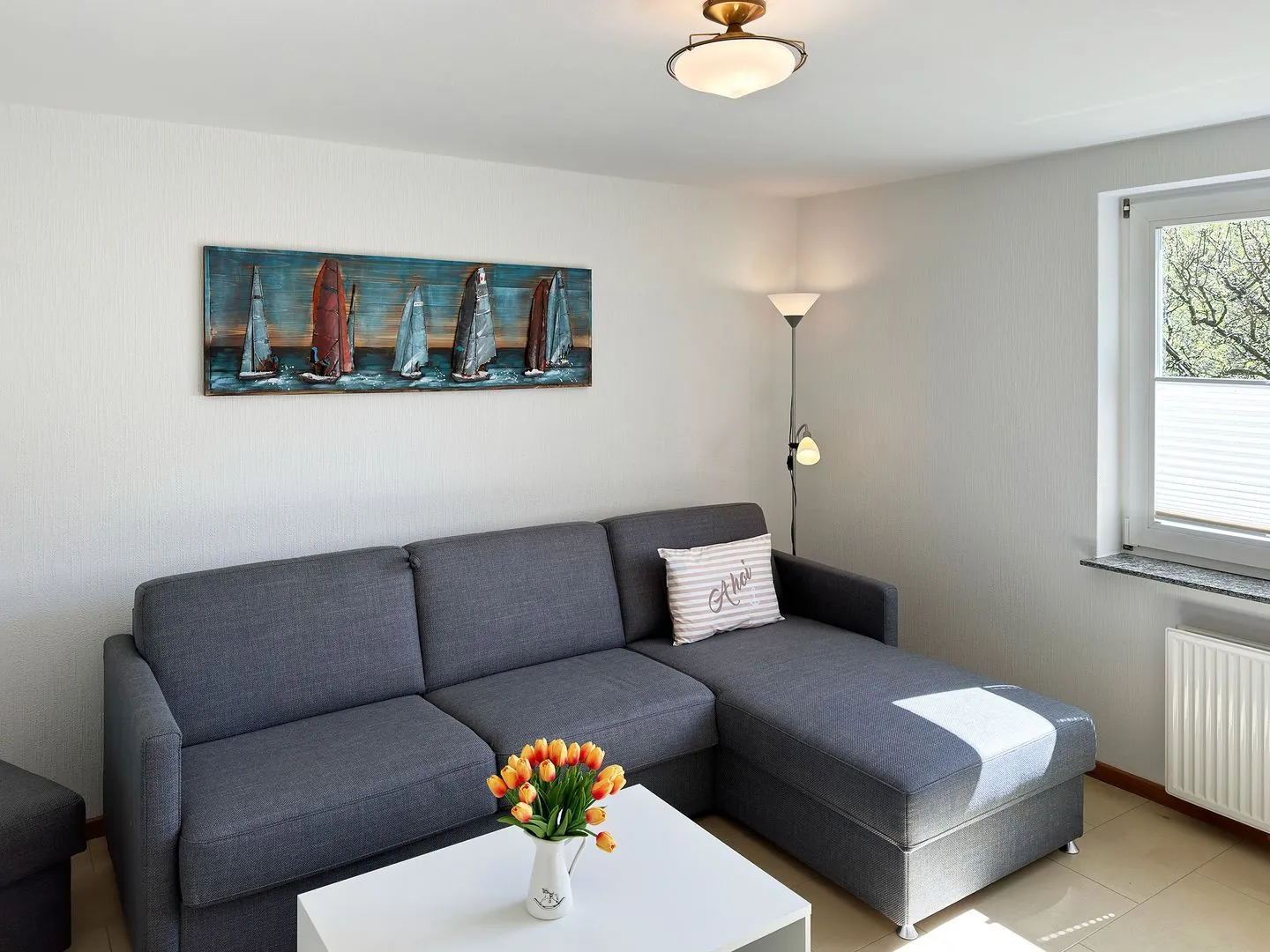 Haus *Üüs Aran* Ferienwohnung *Üüs Aran 4* Süddorf auf Amrum - Wohnzimmer in der Ferienwohnung Üüs Aran 4 in Süddorf auf Amrum