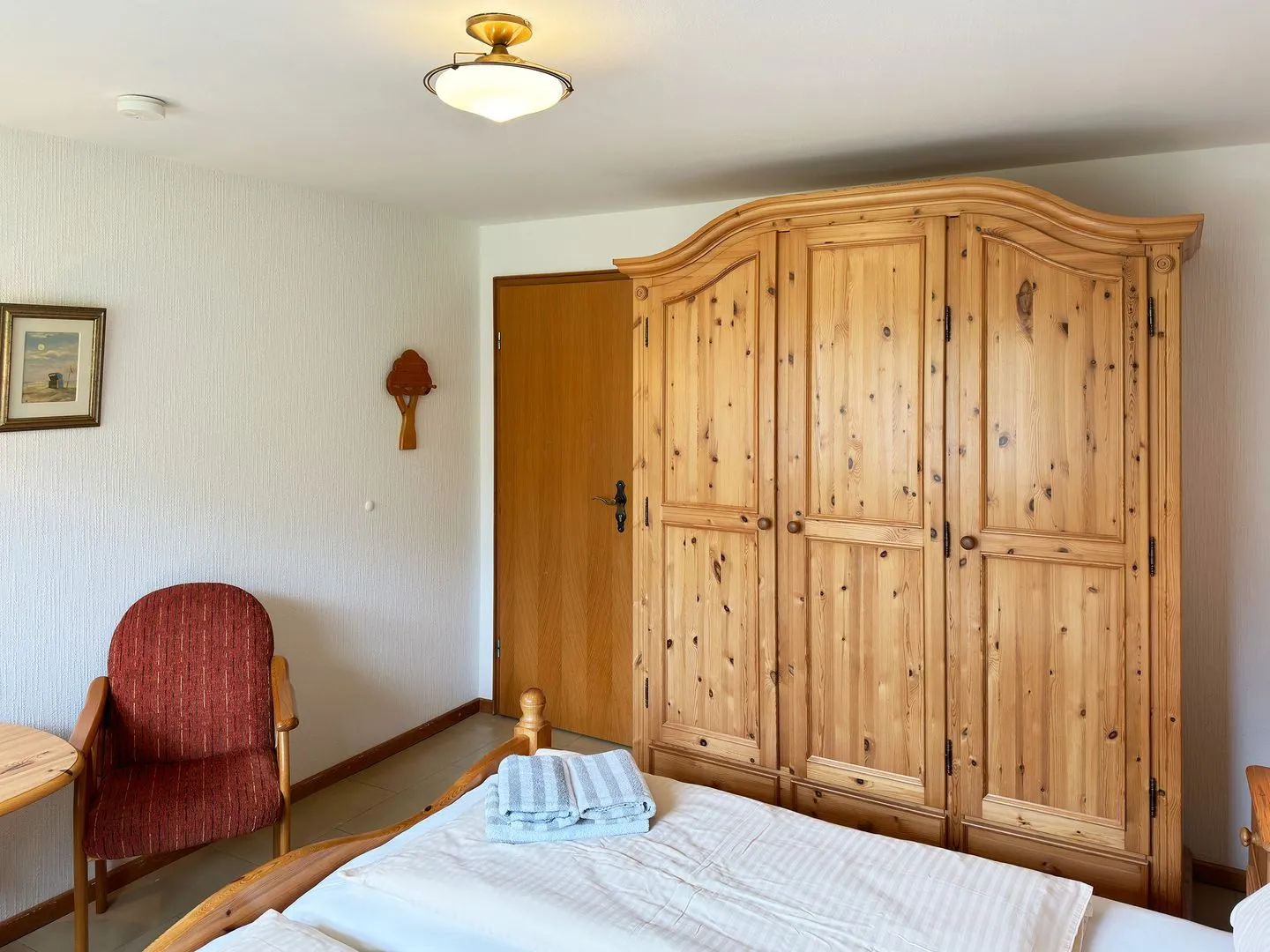 Haus *Üüs Aran* Ferienwohnung *Üüs Aran 4* Süddorf auf Amrum - Schlafzimmer in der Ferienwohnung Üüs Aran 4 in Süddorf auf Amrum