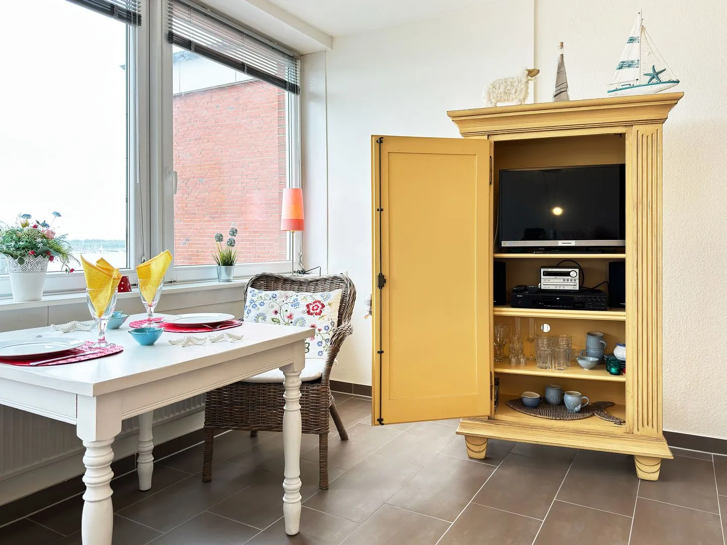 Haus Nordenlicht Ferienwohnung Watt'n Blick Wittdün auf Amrum - TV / Multimedia