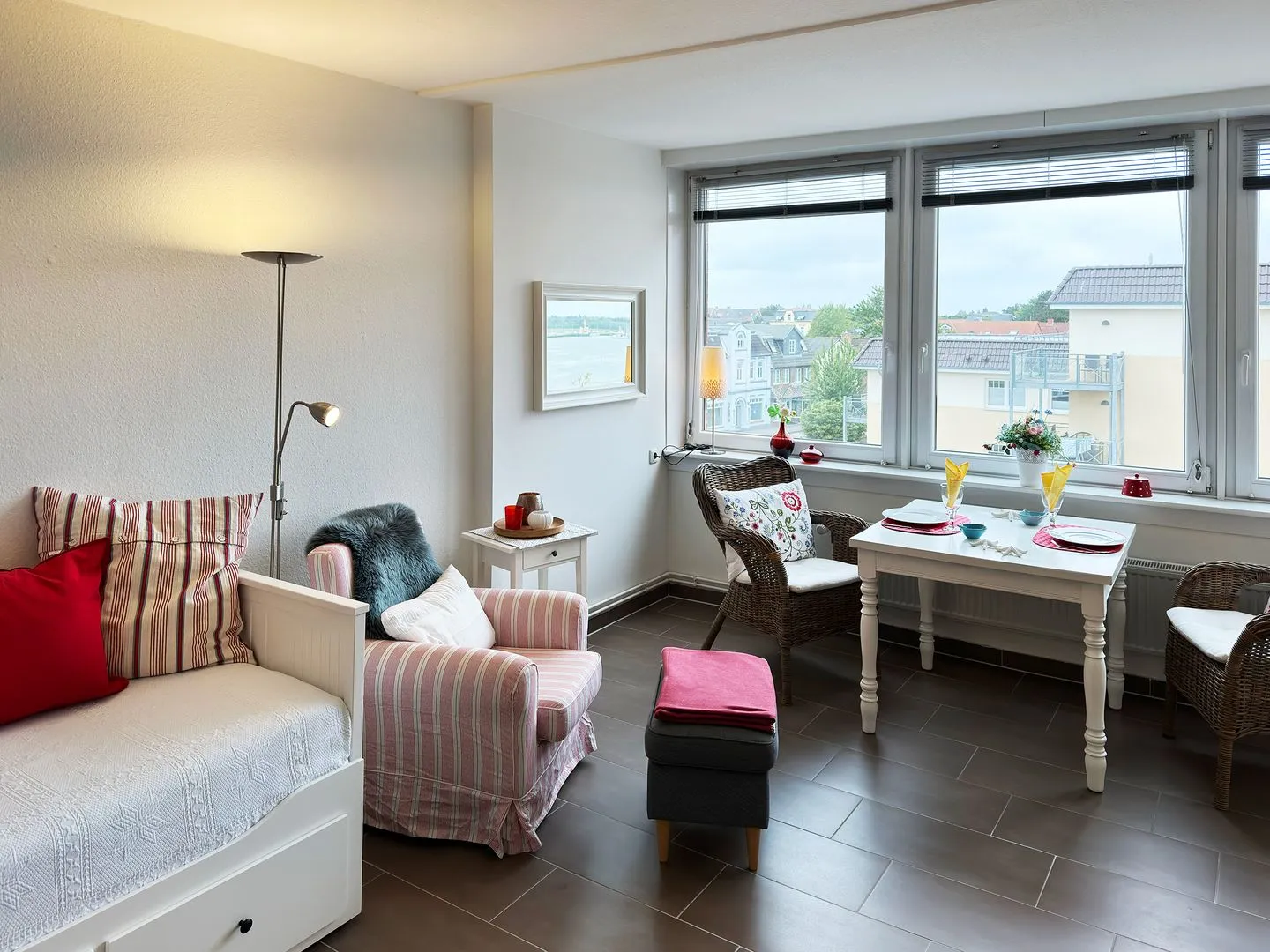 Haus Nordenlicht Ferienwohnung Watt'n Blick Wittdün auf Amrum - Wohnzimmer der Ferienwohnung Watt'n Blick in Wittdün auf Amrum