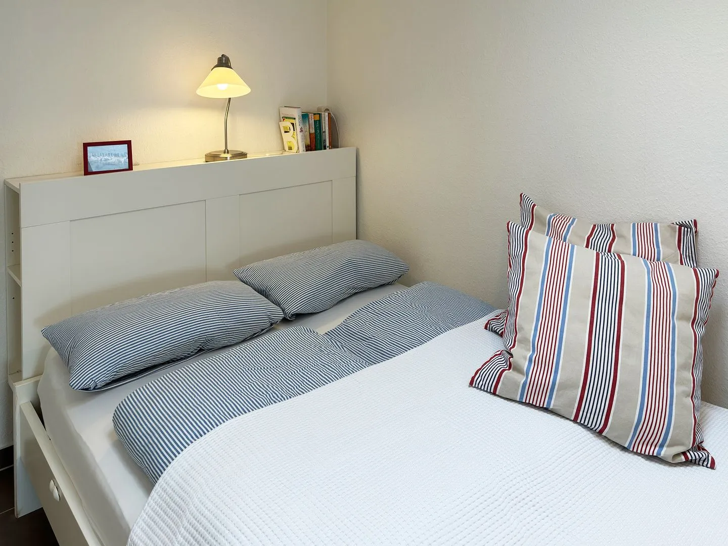 Haus Nordenlicht Ferienwohnung Watt'n Blick Wittdün auf Amrum - Schlafzimmer der Ferienwohnung Watt'n Blick in Wittdün auf Amrum
