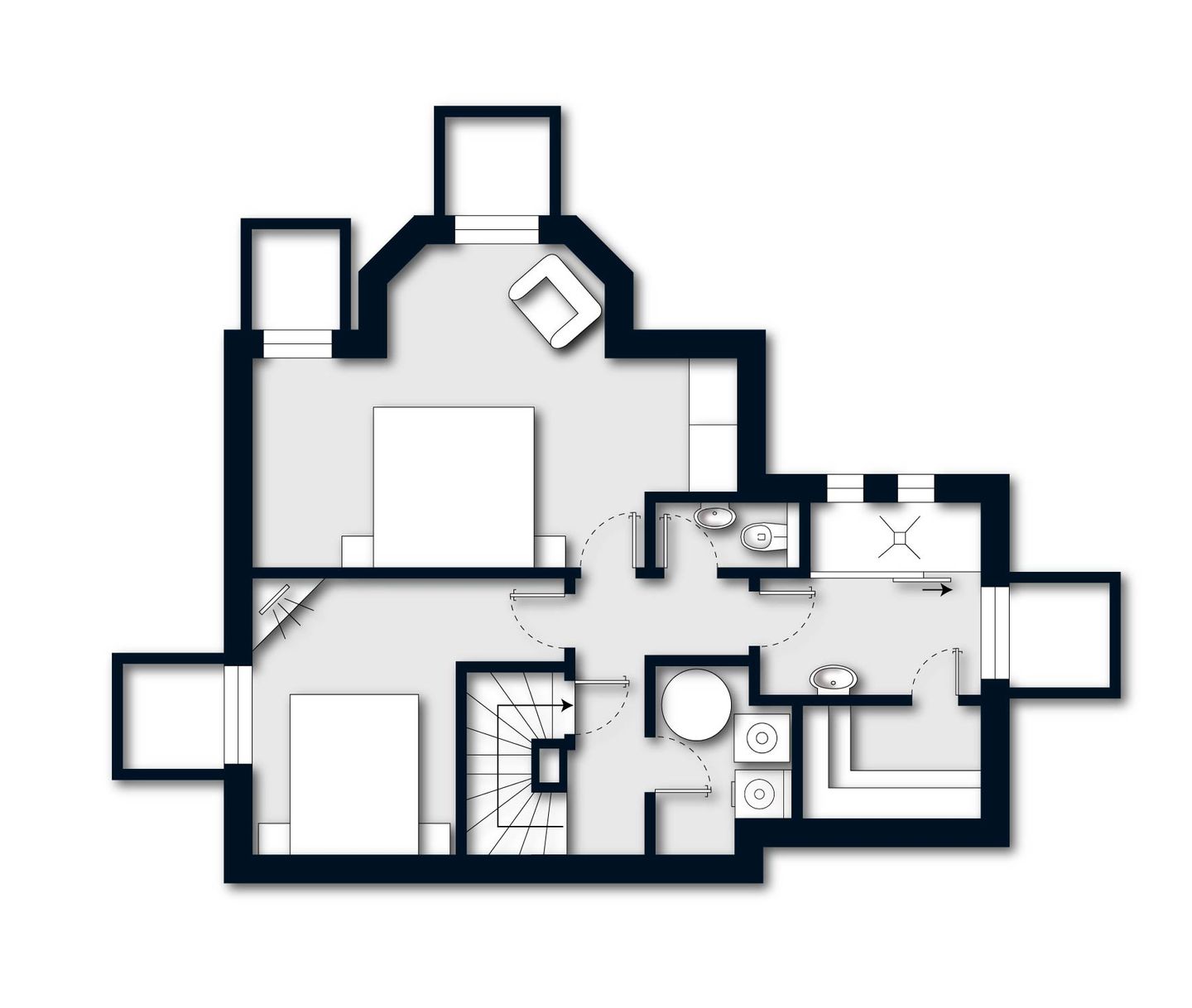  Das Reet Strandhaus Wenningstedt - Grundriss