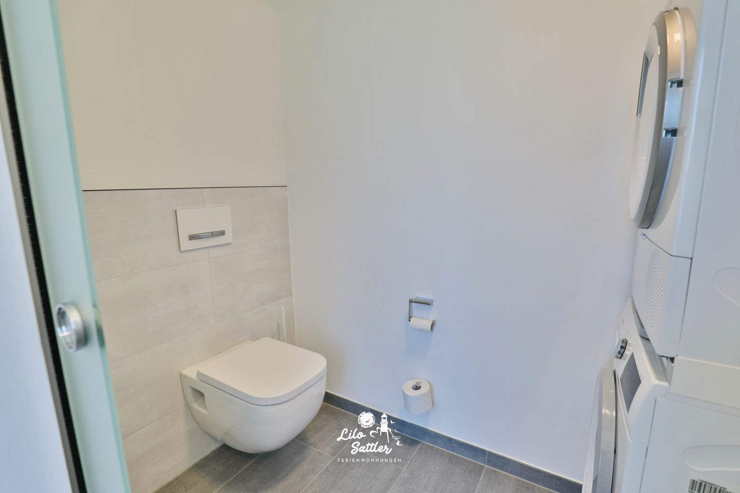 Dat Balle Huus, abgetrenntes WC im Badezimmer