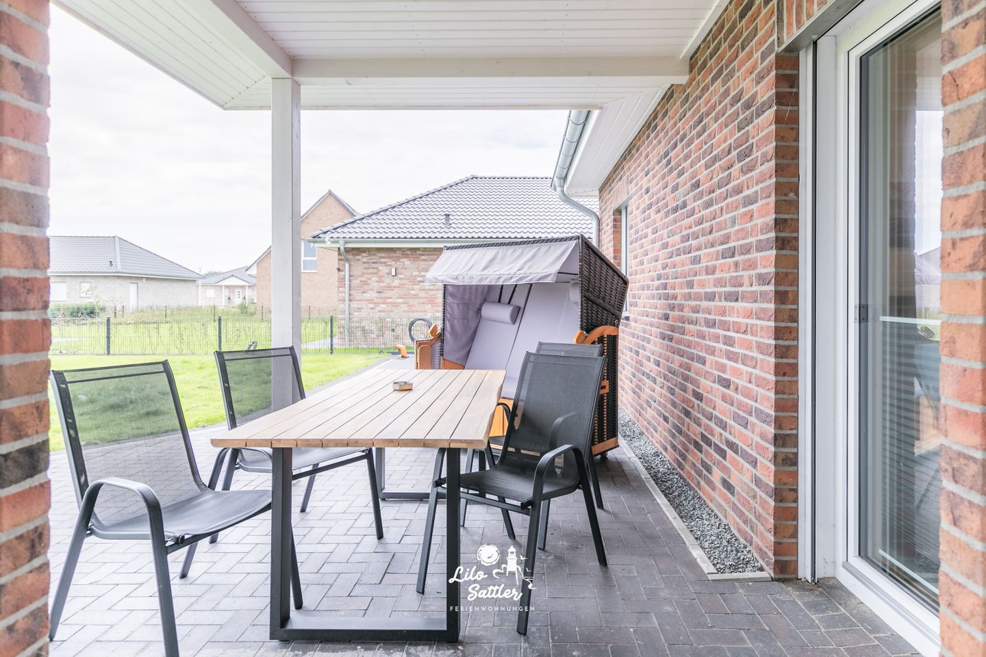 Ferienhaus Op de Weid Terrasse