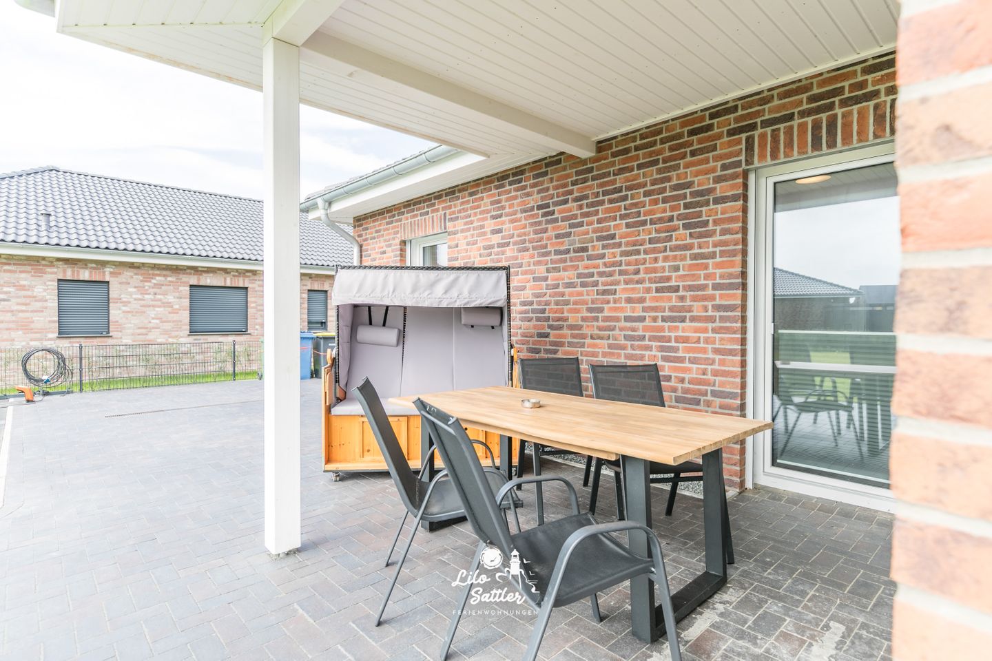 Ferienhaus Op de Weid Terrasse