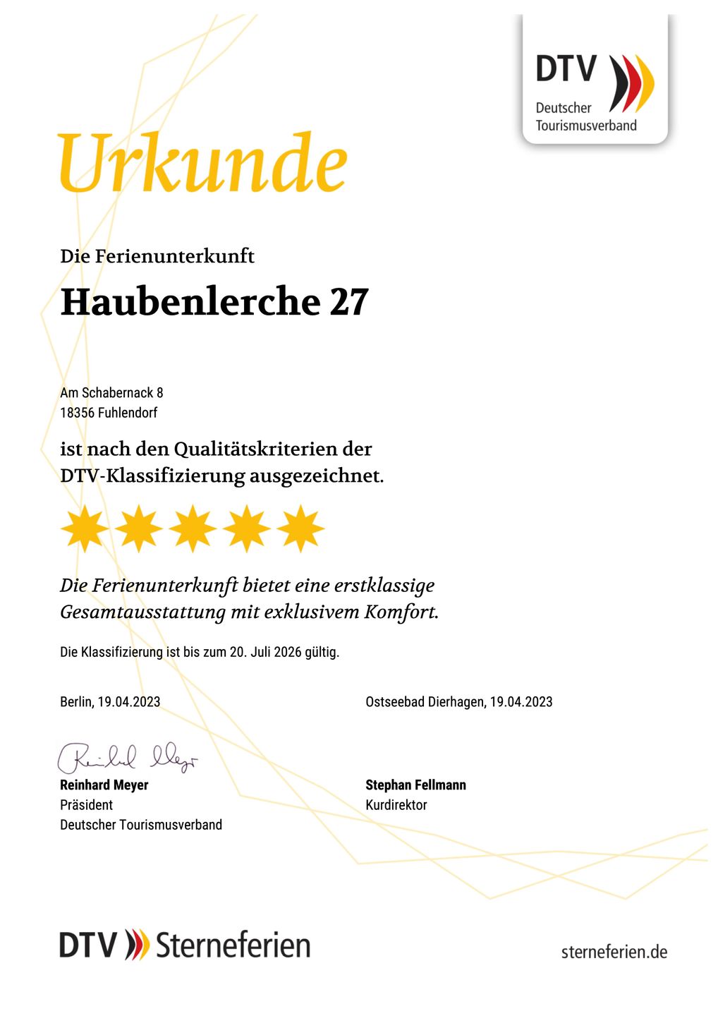  Ferienhaus Haubenlerche 27 Fuhlendorf - Grundriss