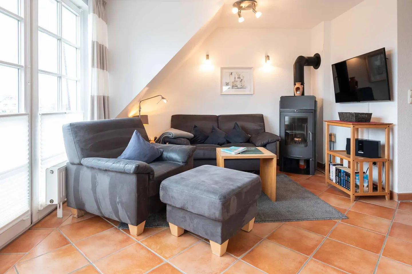 LH Heidegrund, App.3 Wenningstedt - Wohnzimmer