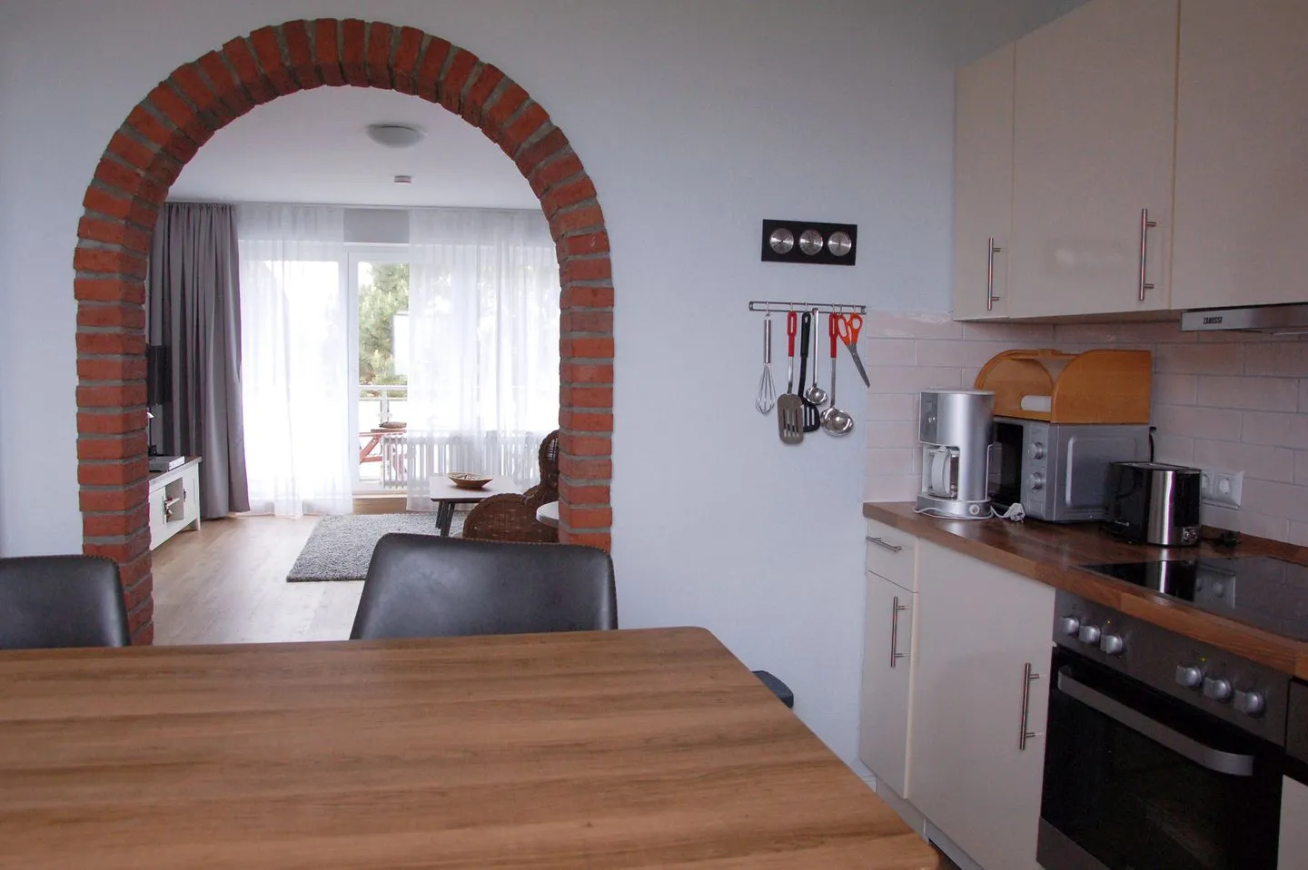 Ferienwohnung Tidenblick Wittdün auf Amrum - Küche der Ferienwohnung Tidenblick in Wittdün auf Amrum