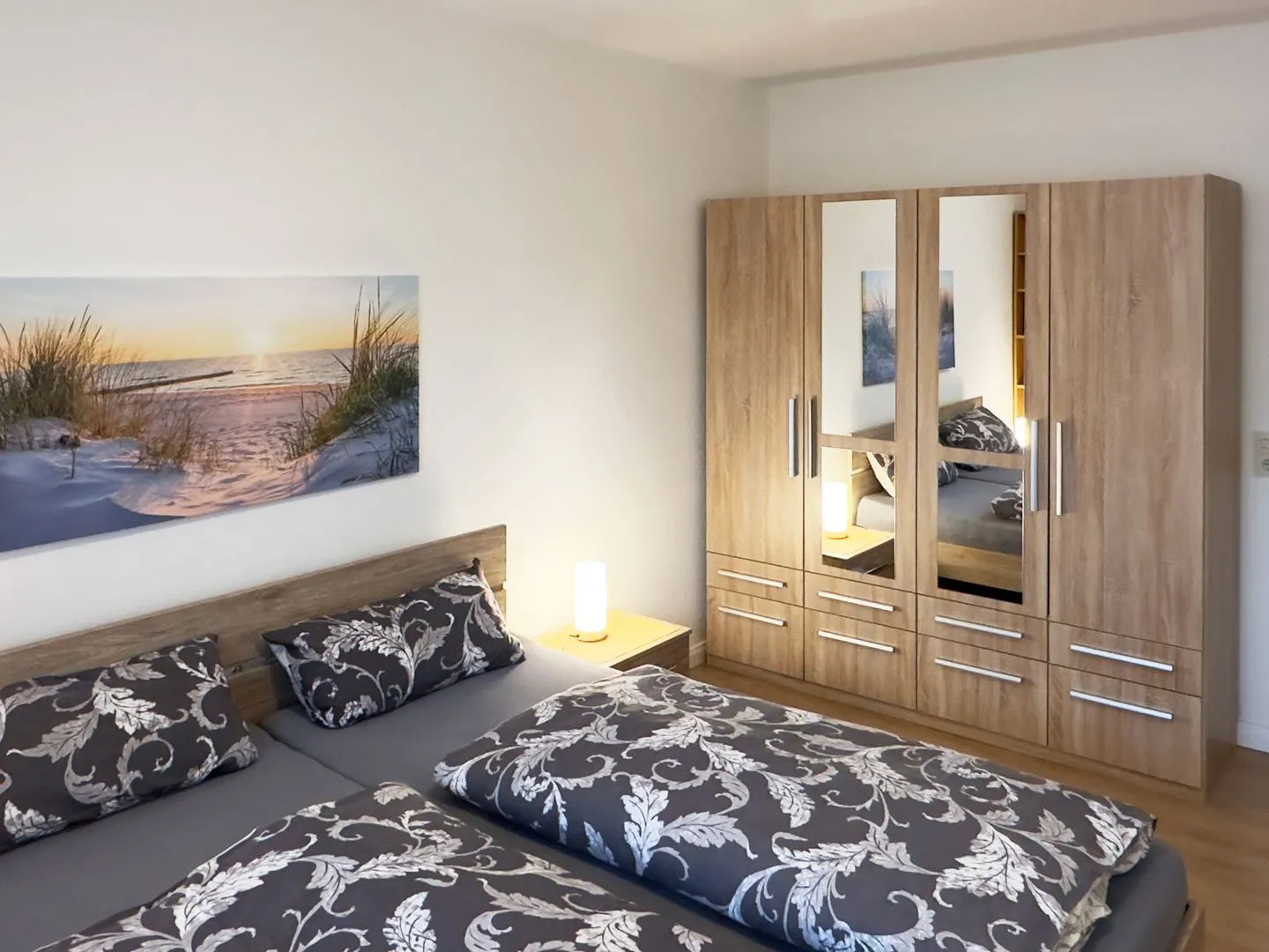 Haus Seeadler Ferienwohnung Meeresbrise Wittdün auf Amrum - Schlafzimmer der Ferienwohnung Meeresbrise in Wittdün auf Amrum