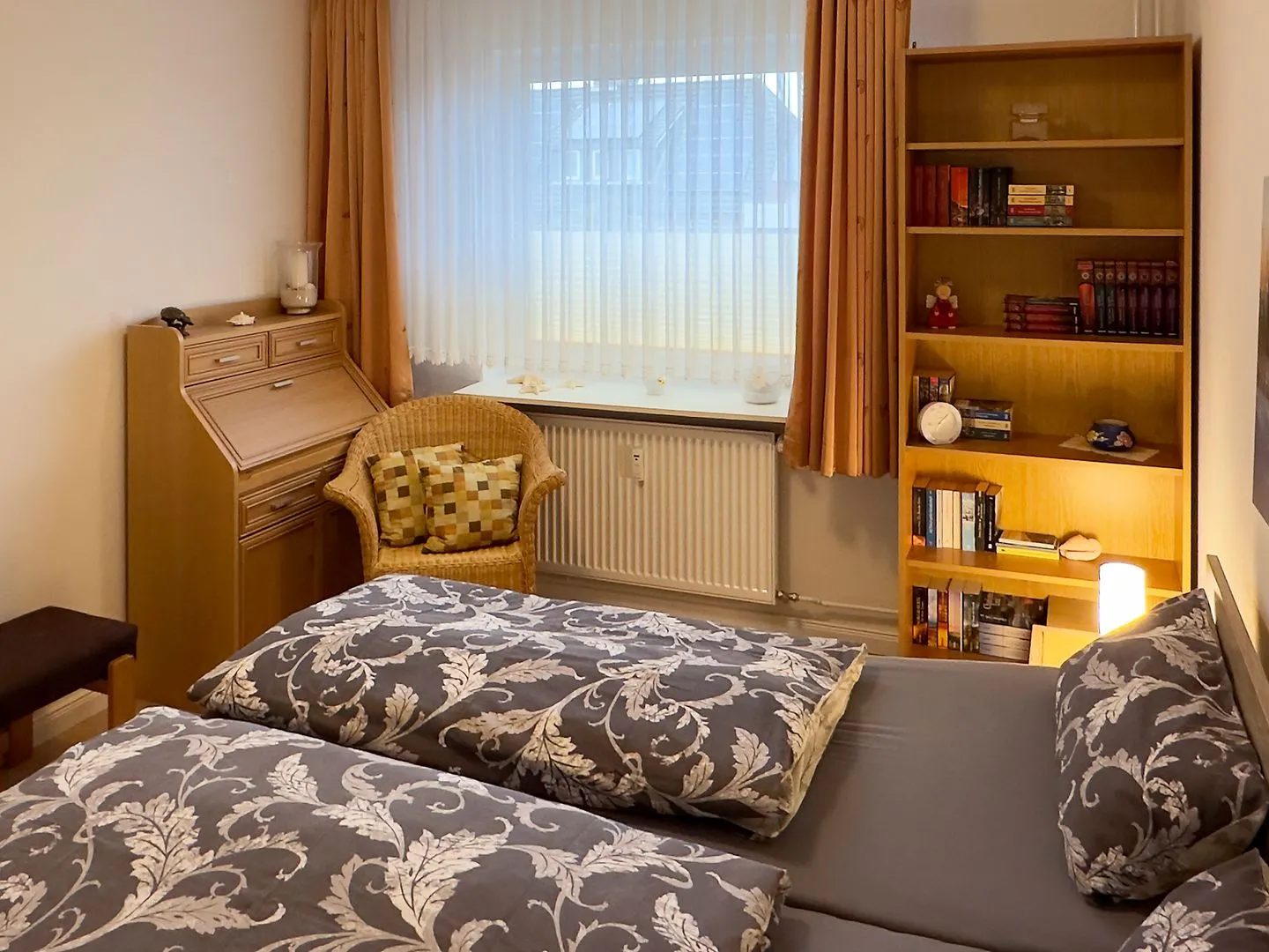 Haus Seeadler Ferienwohnung Meeresbrise Wittdün auf Amrum - Schlafzimmer der Ferienwohnung Meeresbrise in Wittdün auf Amrum