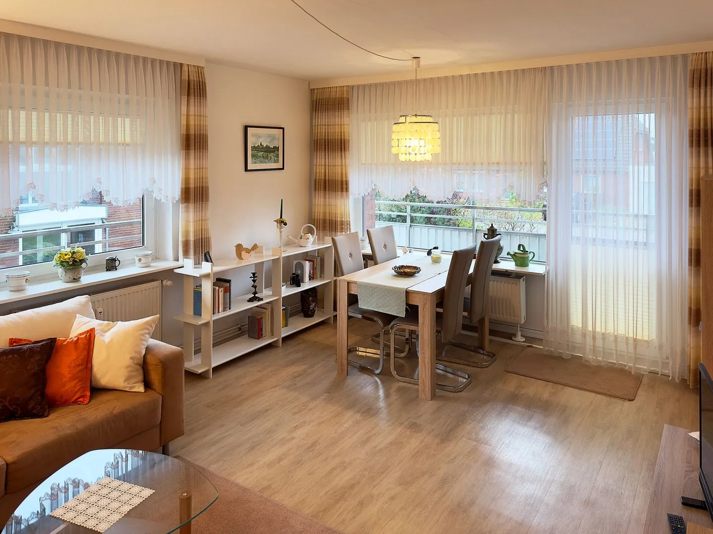 Haus Seeadler Ferienwohnung Meeresbrise Wittdün auf Amrum - Wohnzimmer der Ferienwohnung Meeresbrise in Wittdün auf Amrum