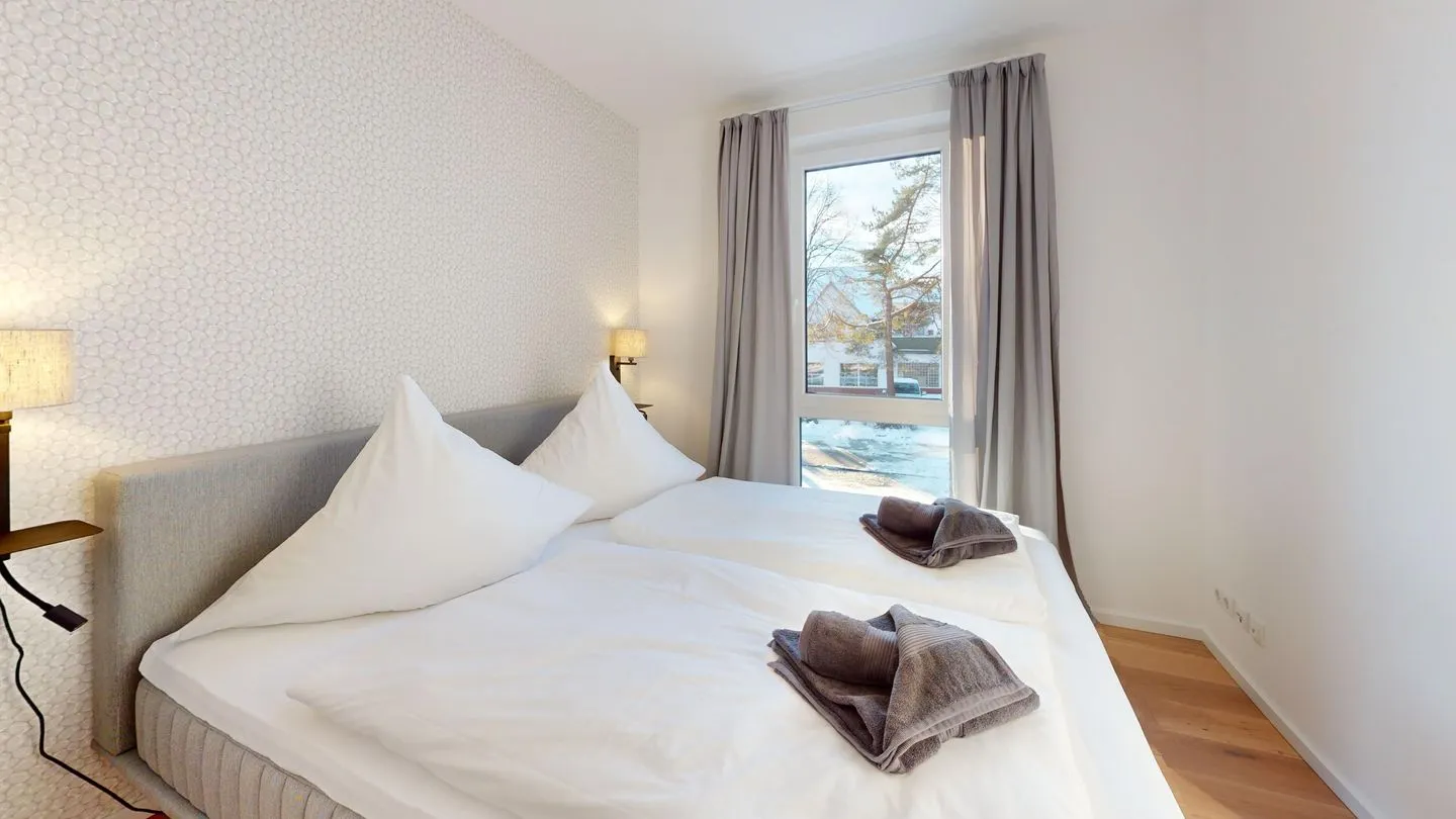 Strandglück - mit Balkon & Meerblick, direkt am Strand - Schlafzimmer