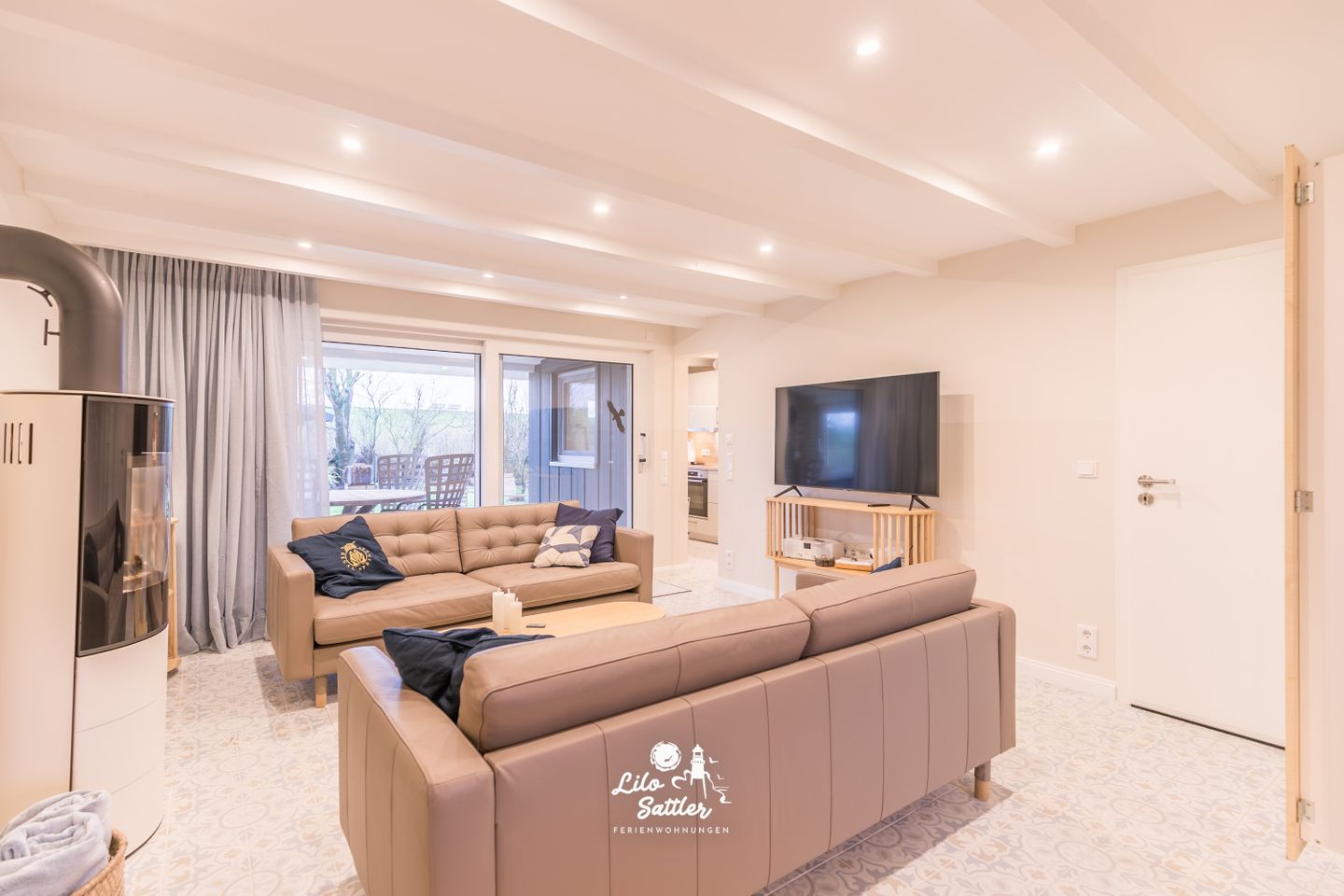 Ferienhaus Werven 50 Wohnzimmer