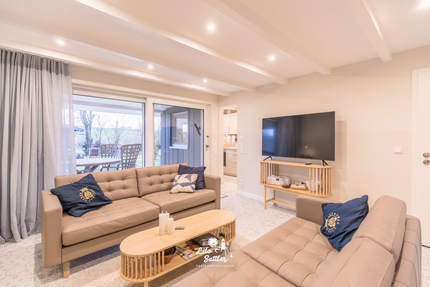 Ferienhaus Werven 50 Wohnzimmer