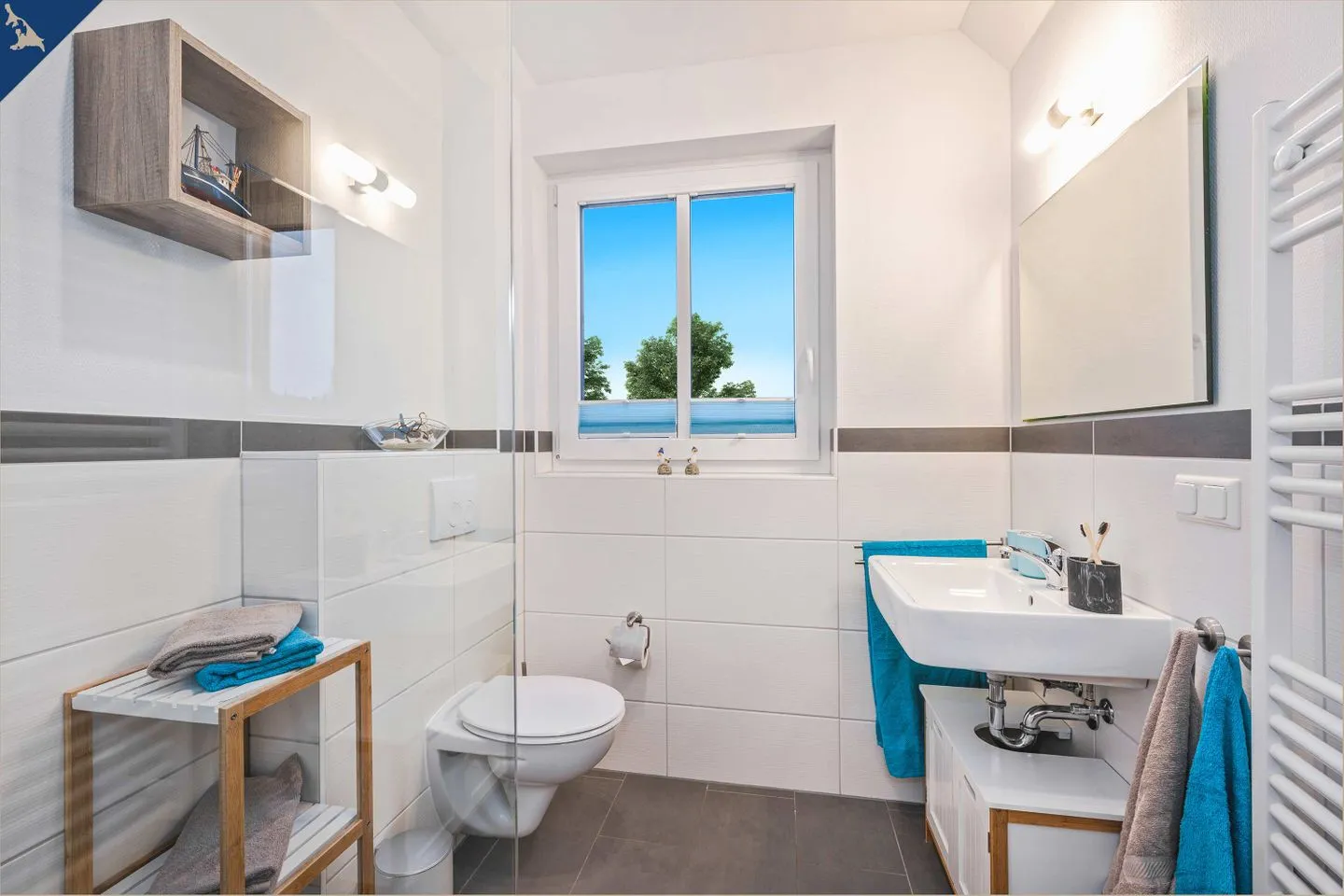 DHH Möwenkoje Korswandt - Badezimmer