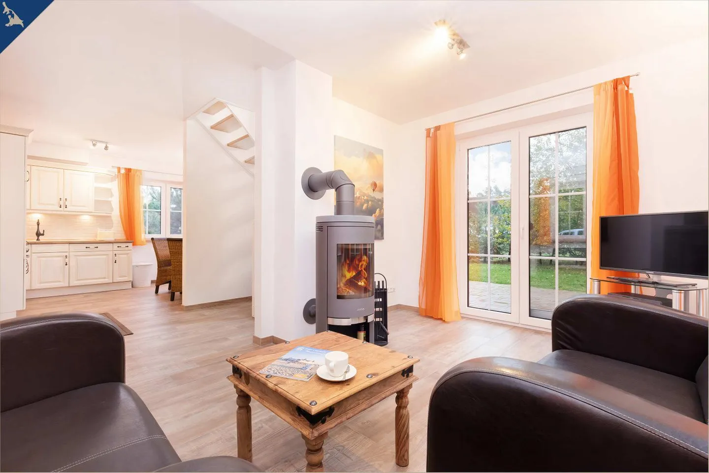 Ferienhaus Cottage Zirchow Fischerdorf - Wohnzimmer