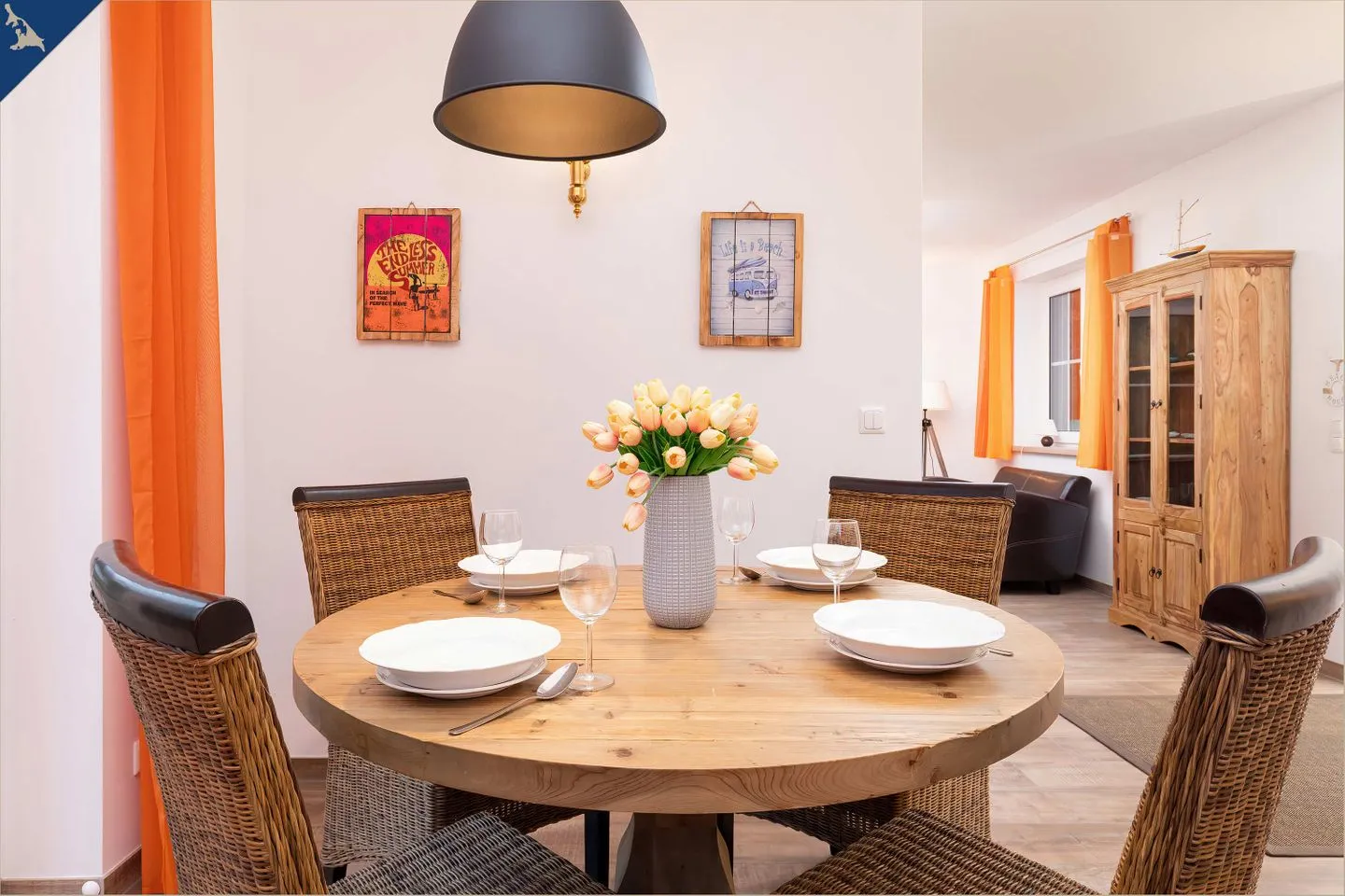 Ferienhaus Cottage Zirchow Fischerdorf - Wohnzimmer