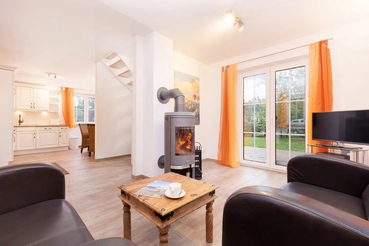 Ferienhaus Cottage Zirchow Fischerdorf - Wohnzimmer