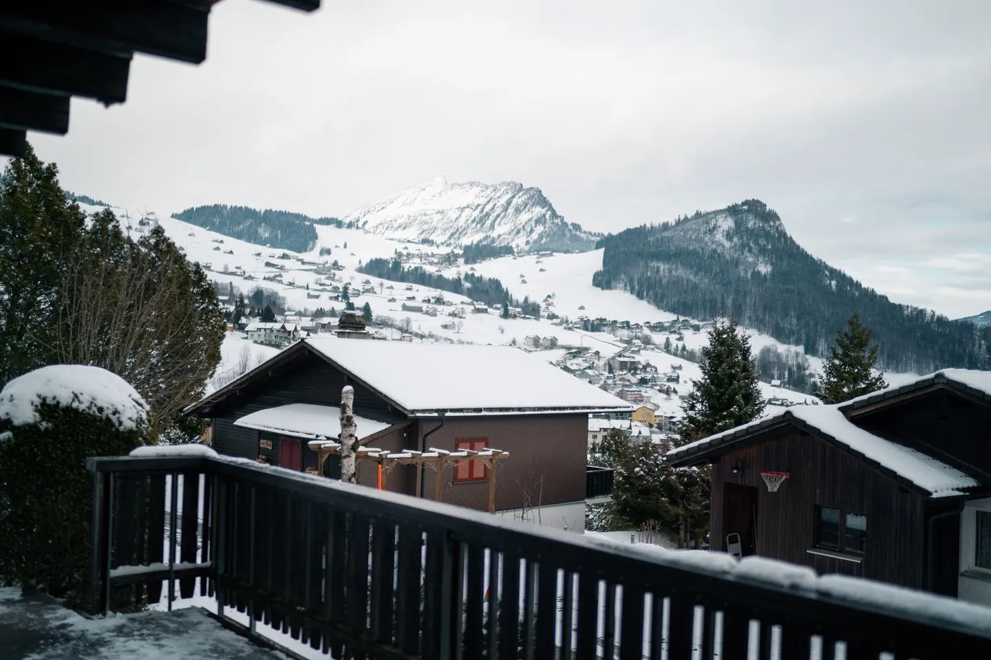 Apartment Bergdohle Amden - Aussicht auf Leistchamm