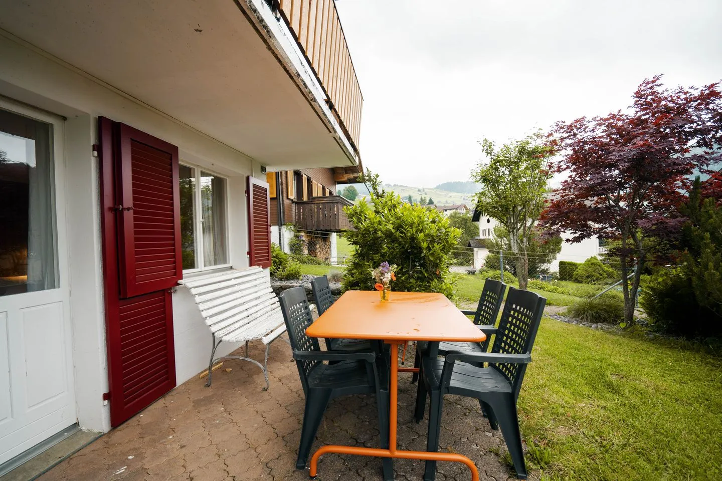 Apartment Speer Amden - Terrace with seating area