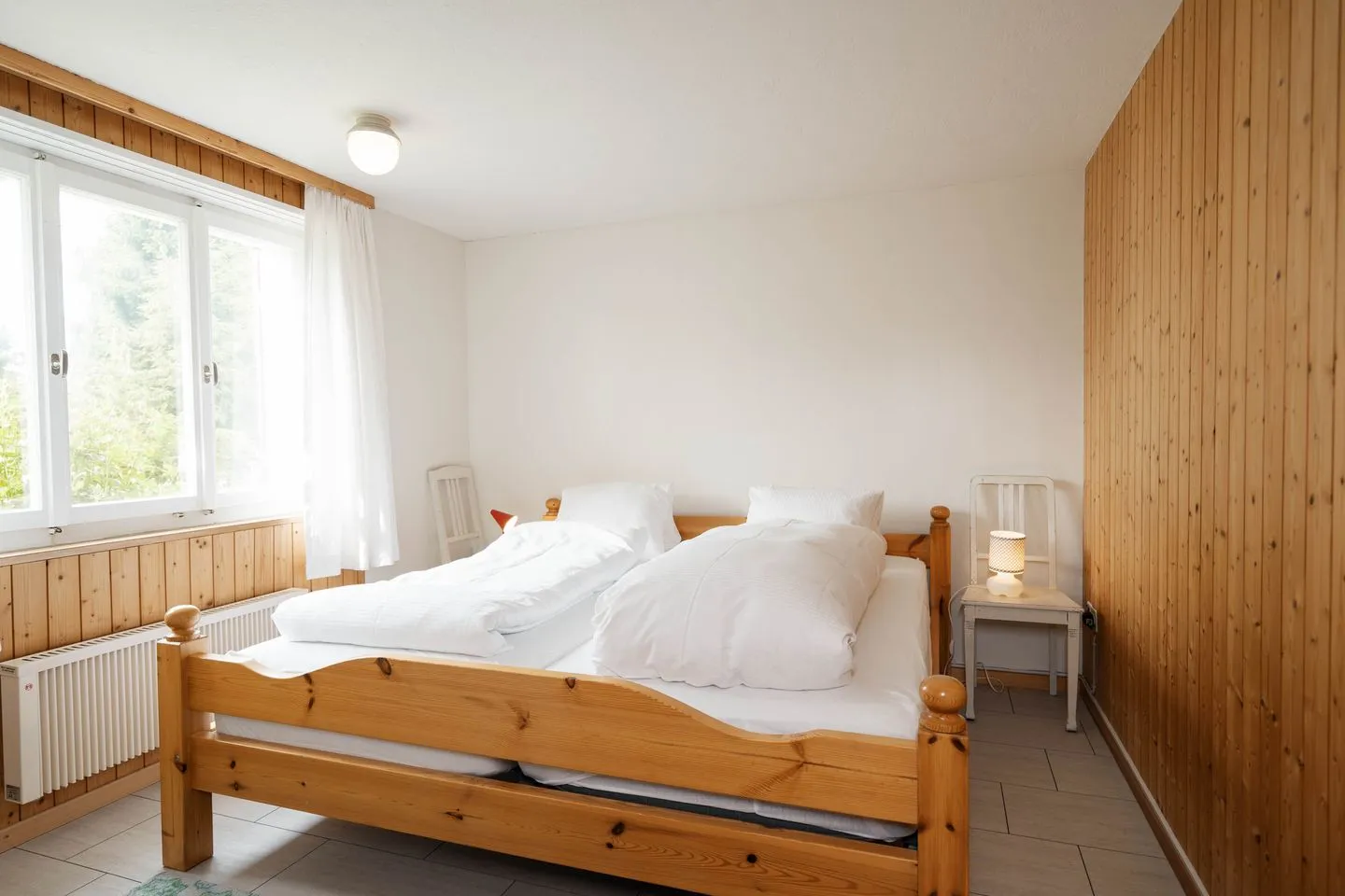 Apartment Speer Amden - Bedroom with double bed