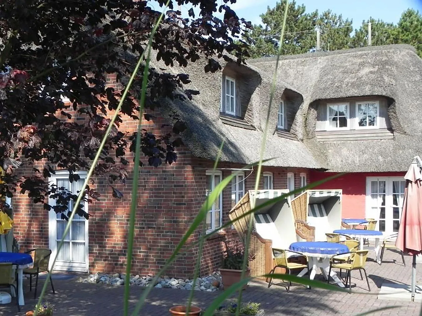 Hüs Sanskiin Ferienwohnung *Hopelfask* Süddorf auf Amrum - Terrasse