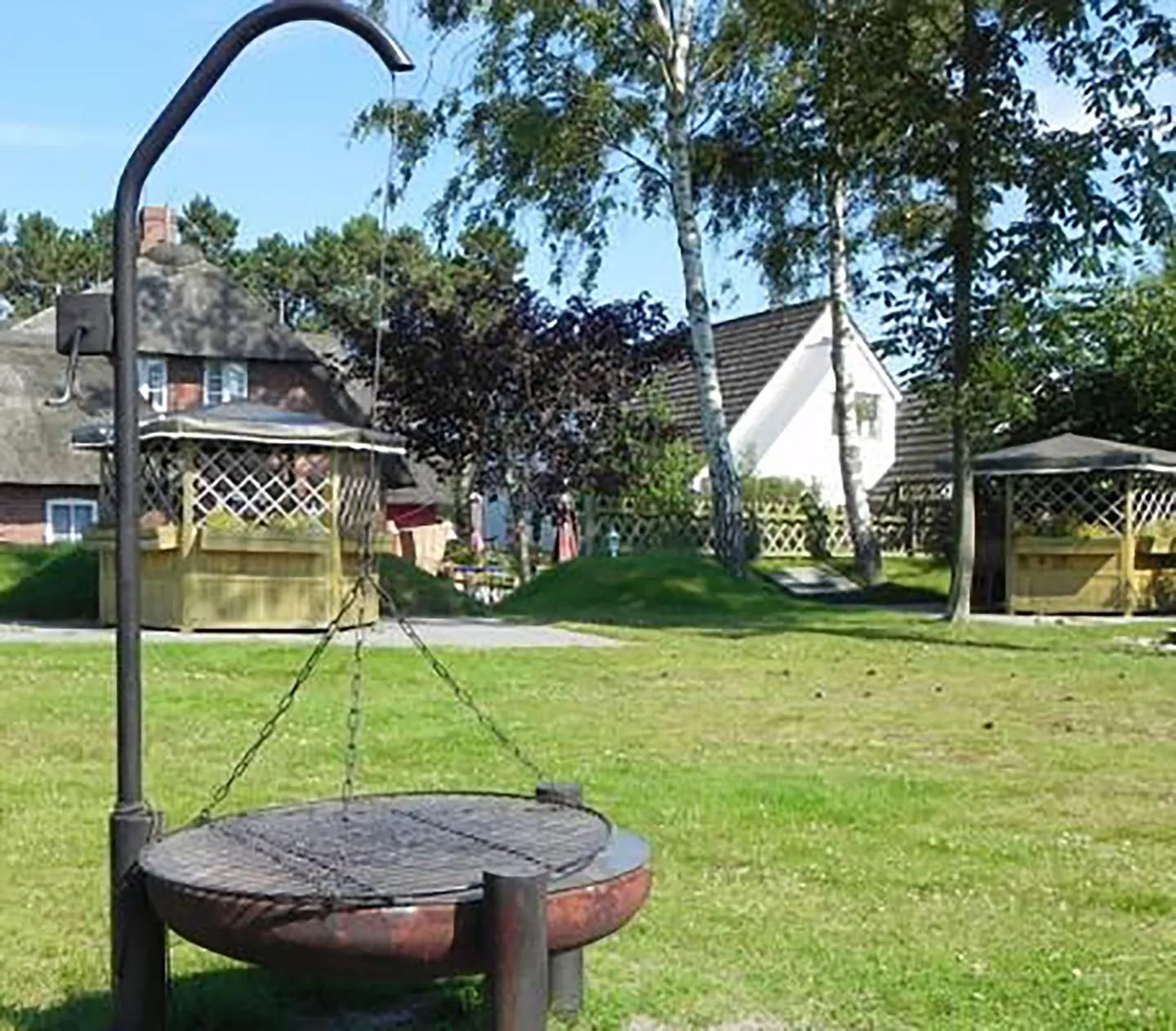 Hüs Sanskiin Ferienwohnung *Hopelfask* Süddorf auf Amrum - Grillbereich