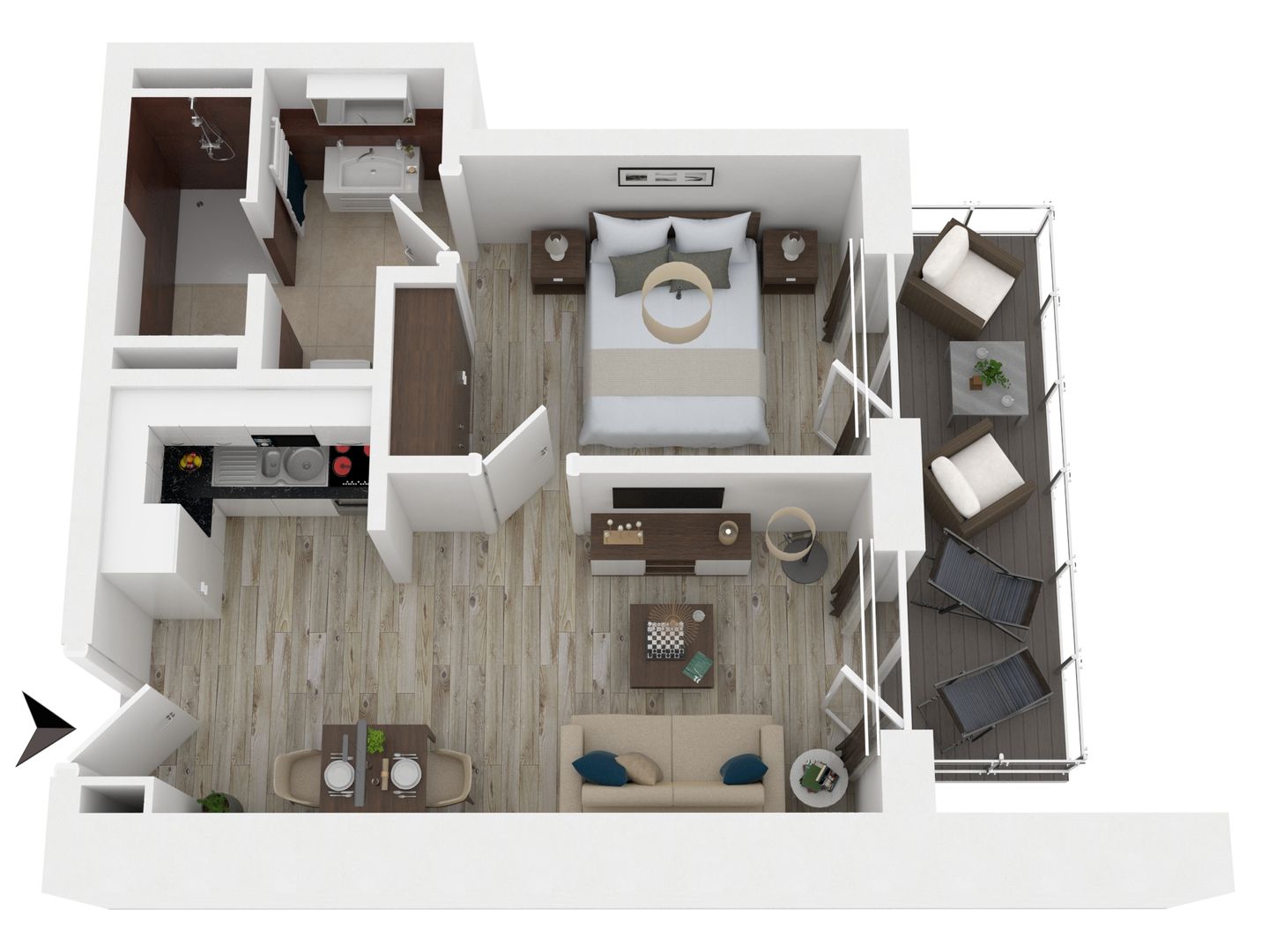  Kleine Welle  - Ferienwohnung Kleine Welle Ostseebad Wustrow – Grundriss