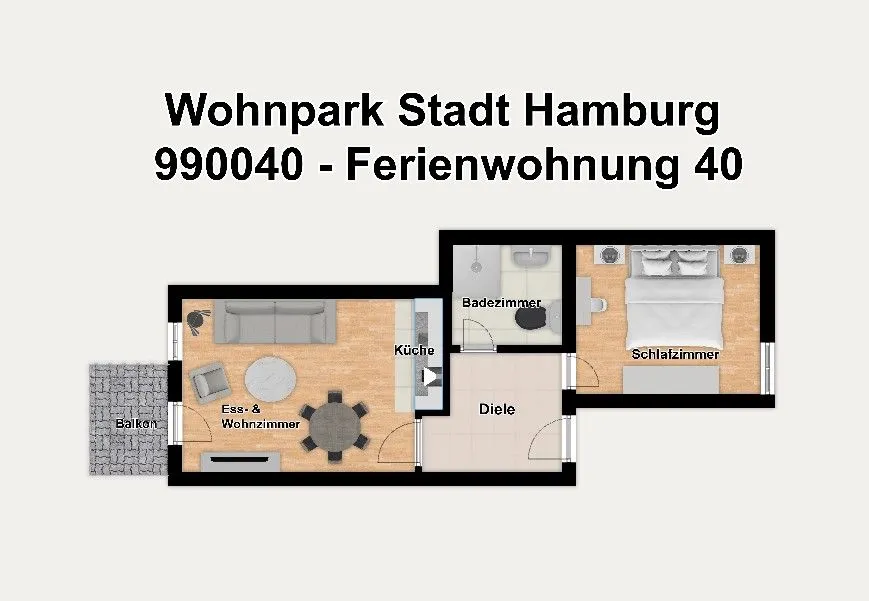 Wohnpark Stadt Hamburg Ferienwohnung 40 Rügen - Binz - Grundriss