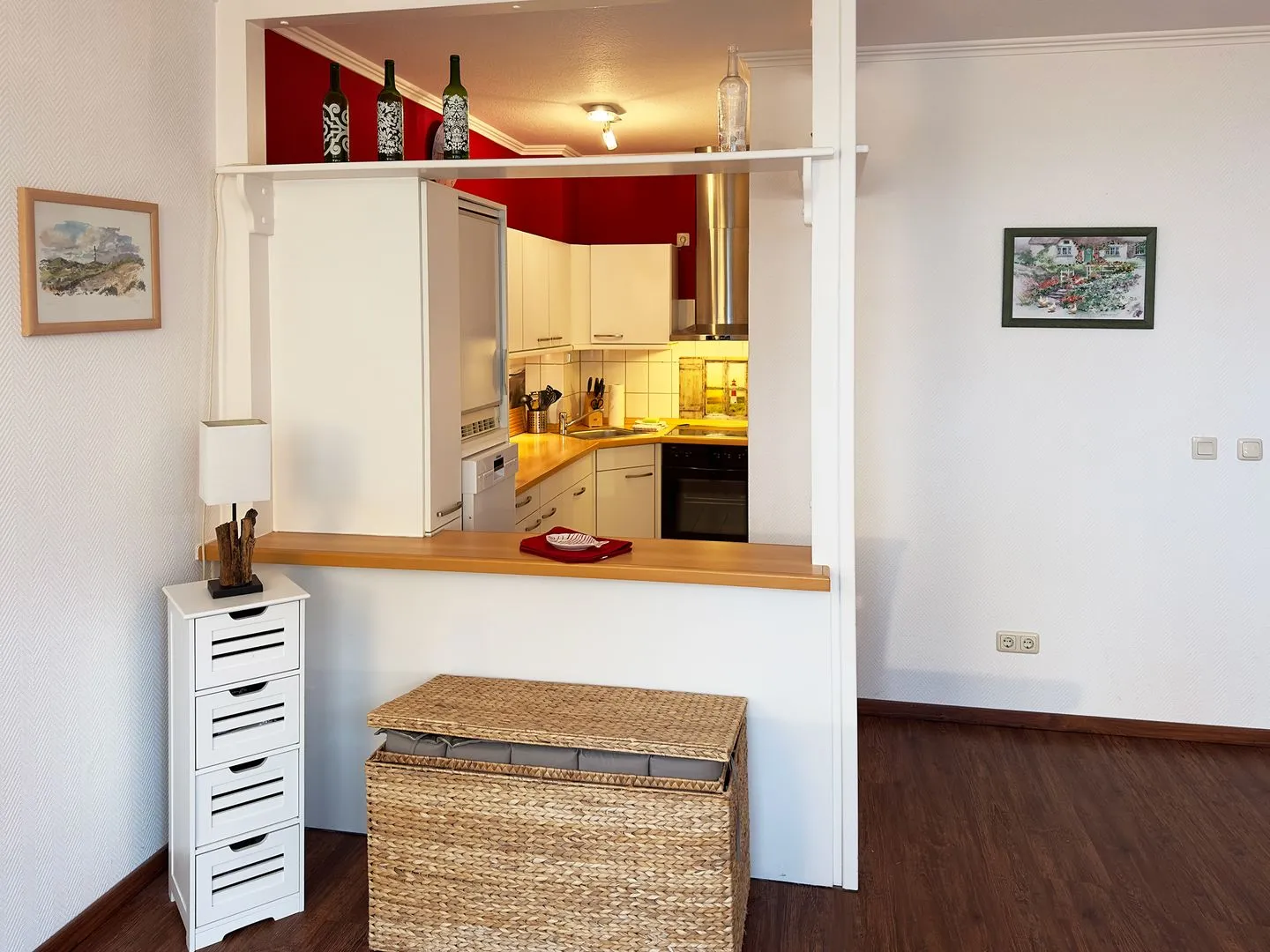 Haus Nordenlicht Ferienwohnung Wattkieker Wittdün auf Amrum - Küche in der Ferienwohnung Wattkieker in Wittdün auf Amrum